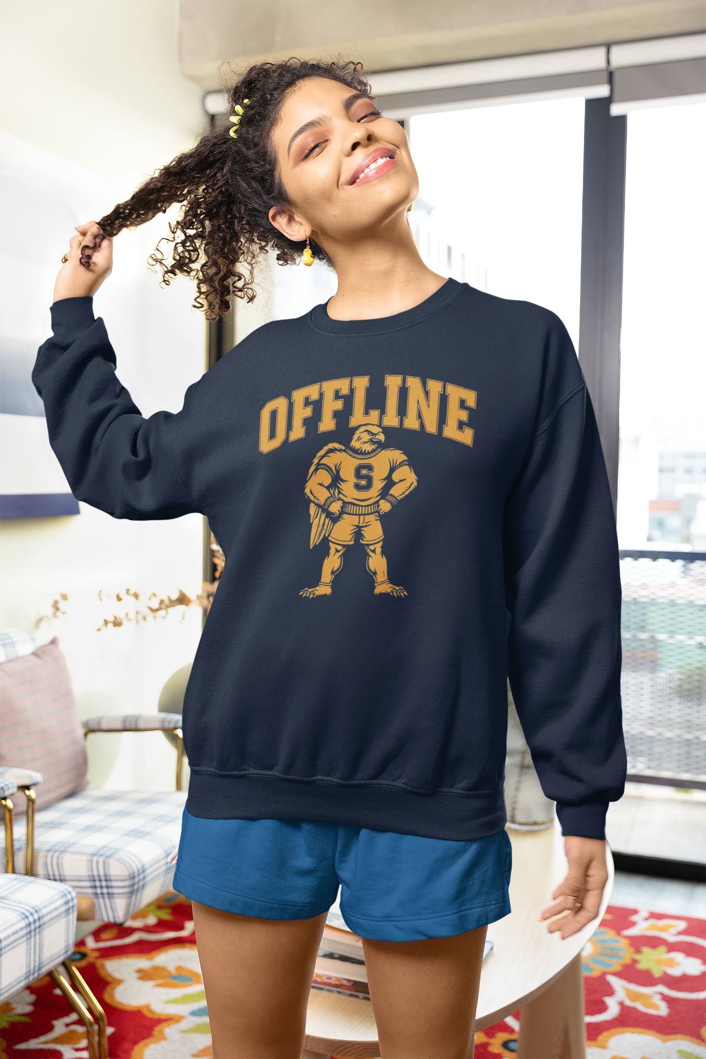 Offline Hero Sweatshirt, Cozy Unisex Crewneck, Perfect Gift for Gamers, Casual Wear, Relaxing Days, Everyday Comfort product thumbnail image