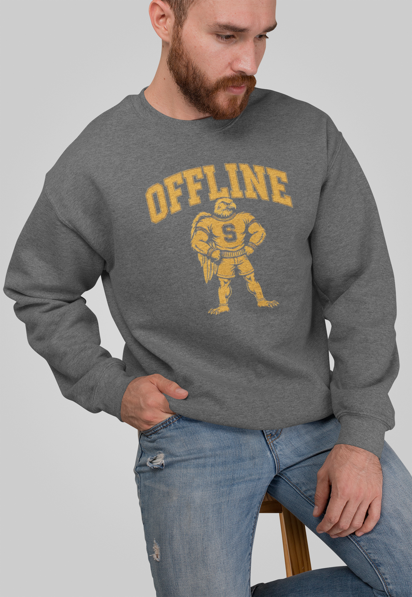 Offline Hero Sweatshirt, Cozy Unisex Crewneck, Perfect Gift for Gamers, Casual Wear, Relaxing Days, Everyday Comfort product thumbnail image