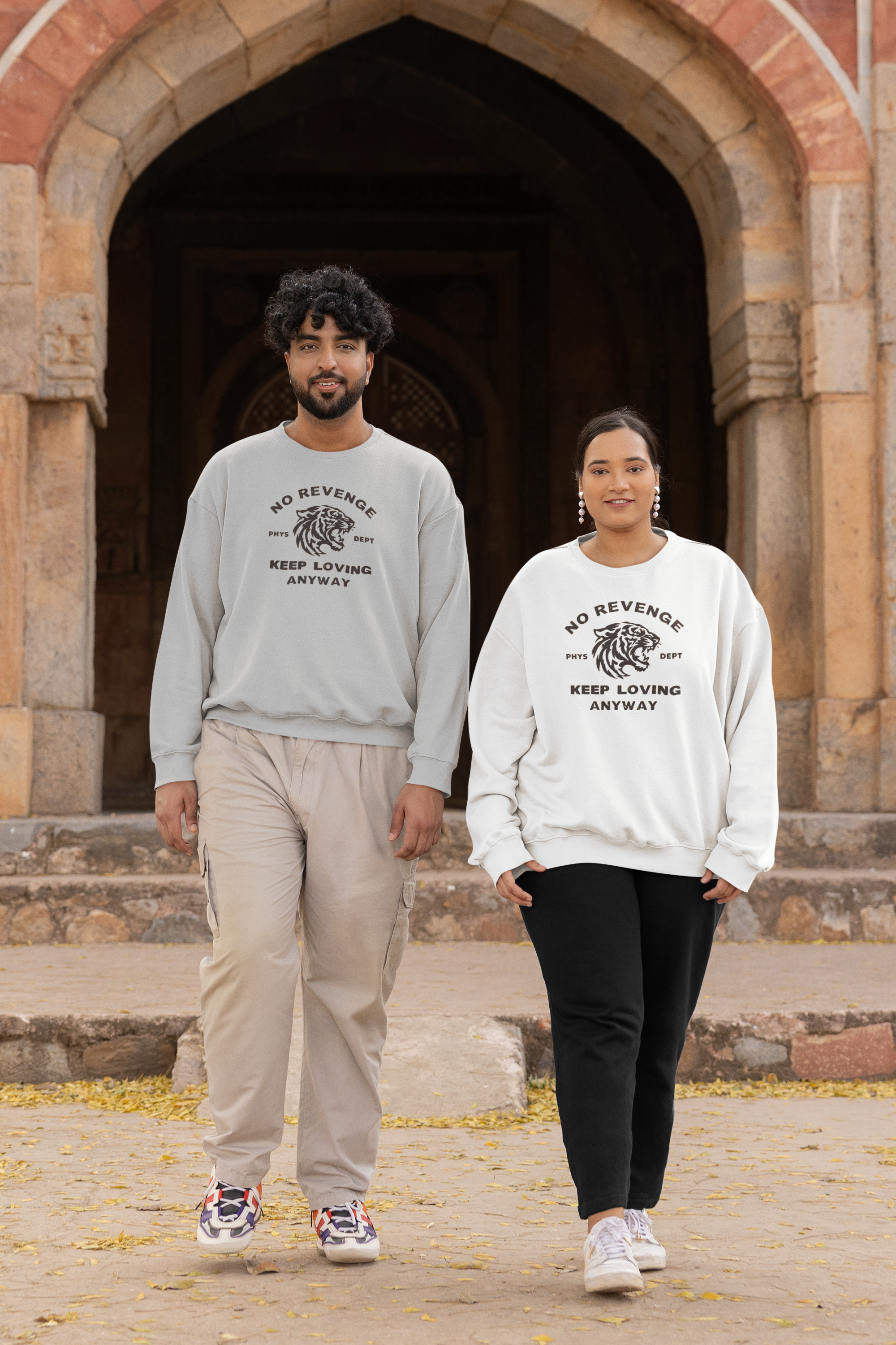 Inspirational Tiger Crewneck Sweatshirt | Keep Loving, No Revenge | Unisex Fashion | Gift for Animal Lovers | Cozy Casual Wear product thumbnail image