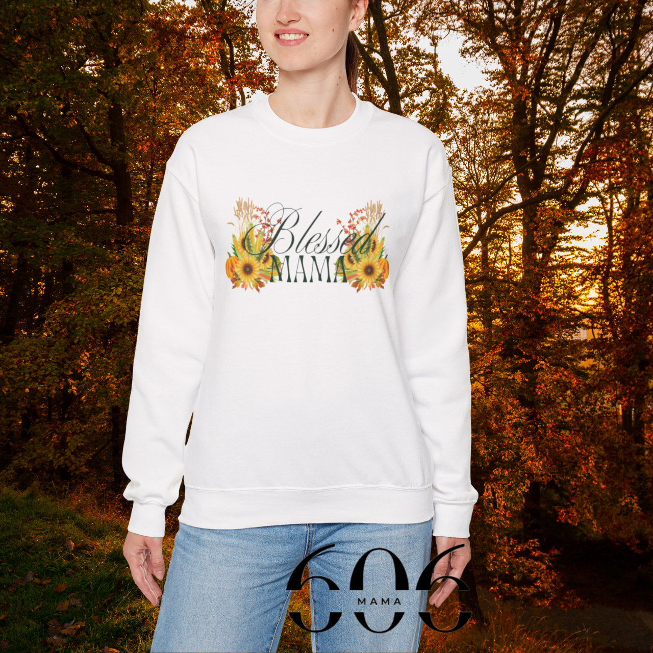 Blessed Mama Sweatshirt, Floral Crewneck, Gift for Mom, Cozy Apparel, Mother's Day, Family Outfit product thumbnail image