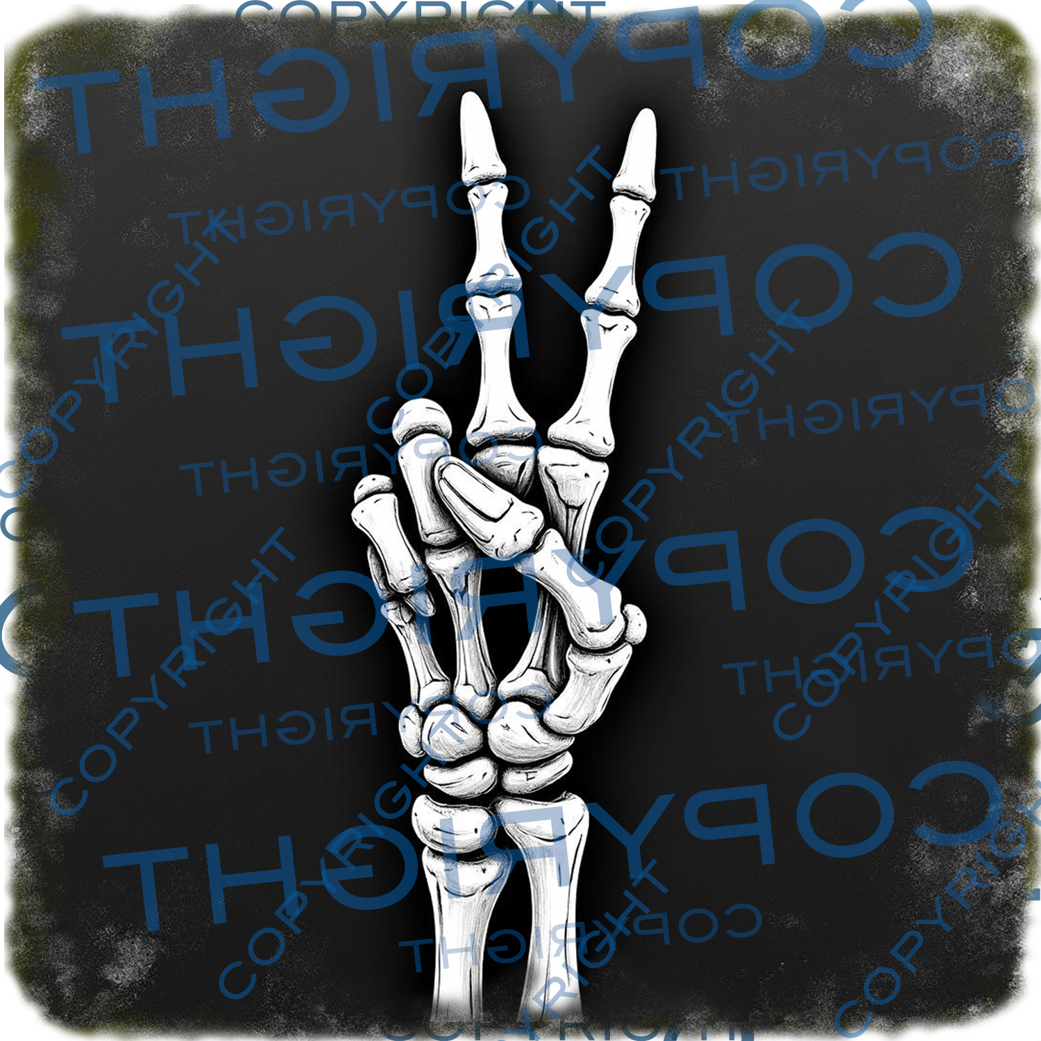 Skeleton Peace Sign Tee - Unisex Cotton Shirt product thumbnail image Skeleton Peace Sign Tee - Unisex Cotton Shirt product thumbnail image