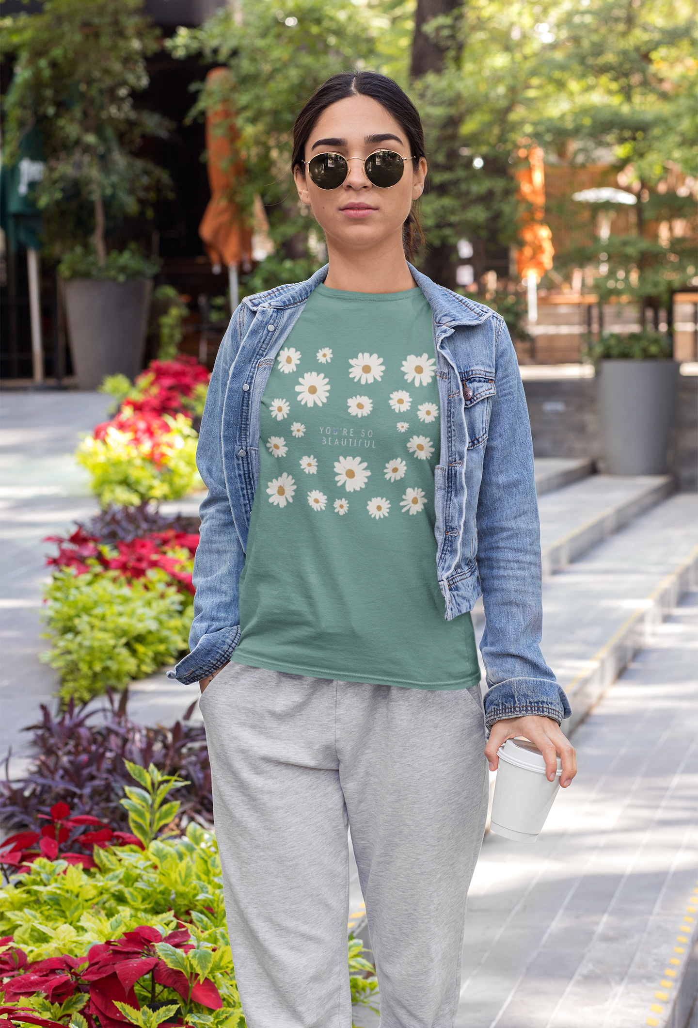 Floral Gratitude Tee, Unisex Jersey T-Shirt, Gift for Friends, Summer Style, Casual Wear, Nature Lover Shirt product thumbnail image