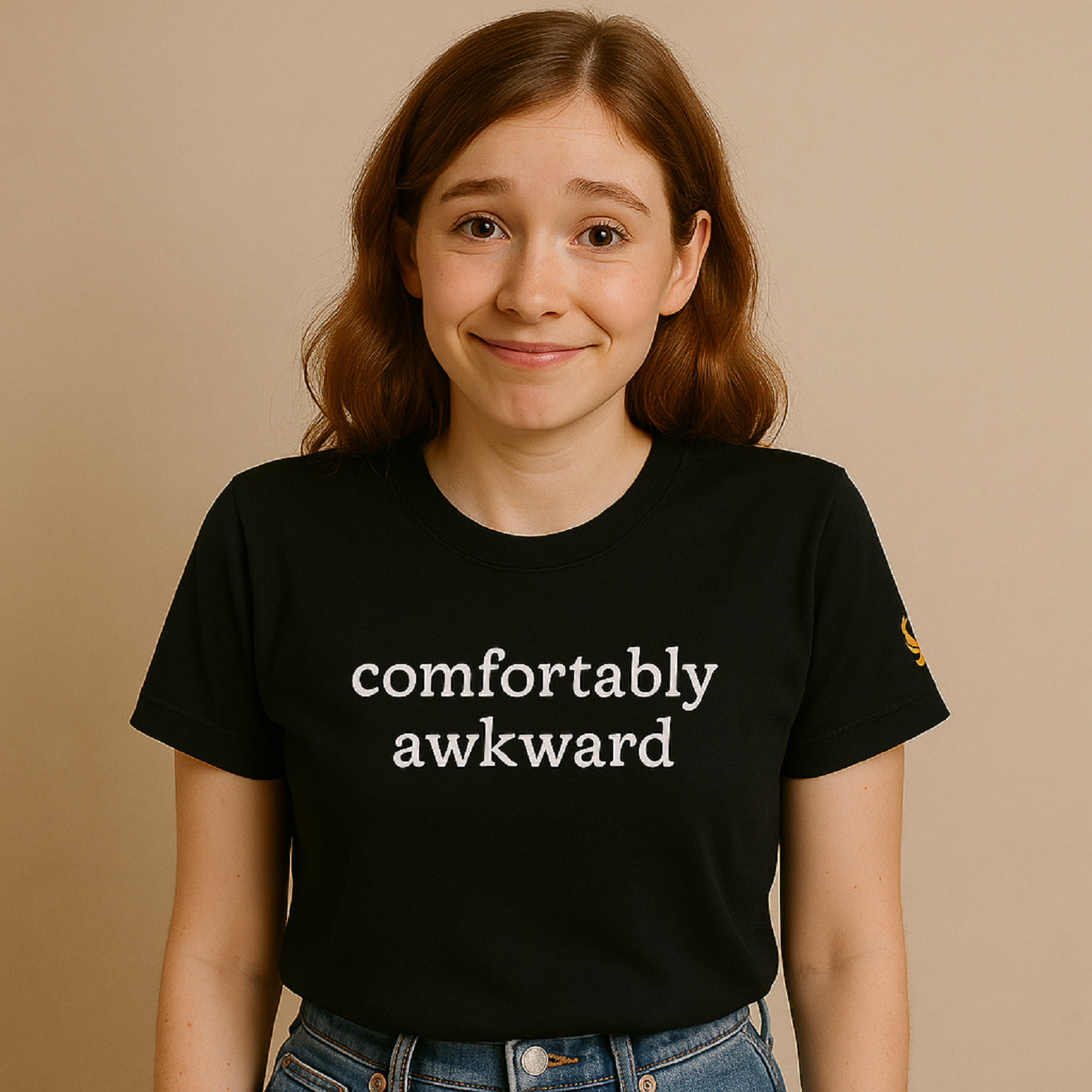 Comfortably Awkward 100% Cotton Black T-Shirt Comfortably Awkward 100% Cotton Black T-Shirt