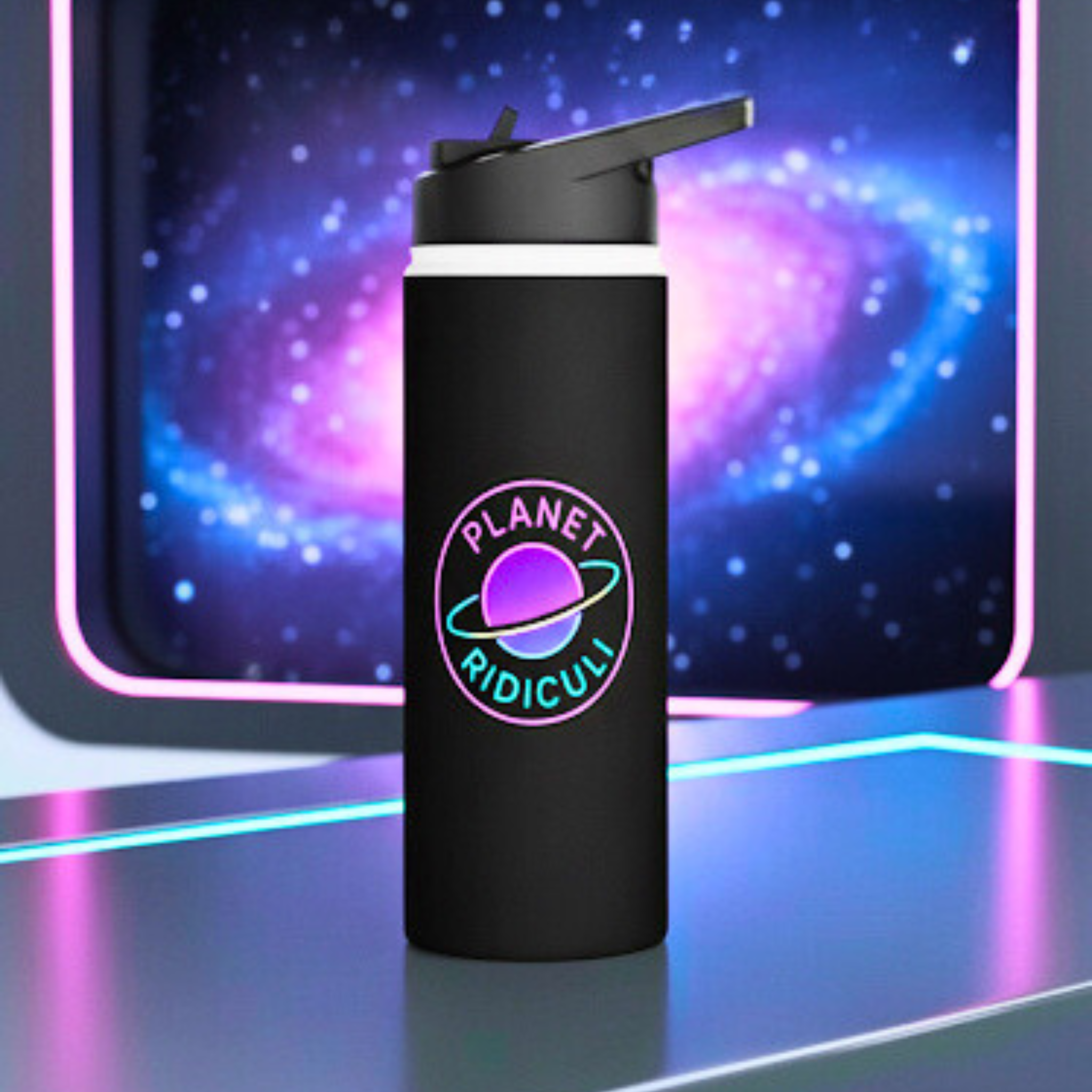 Black & Neon Beverage Bottle Black & Neon Beverage Bottle