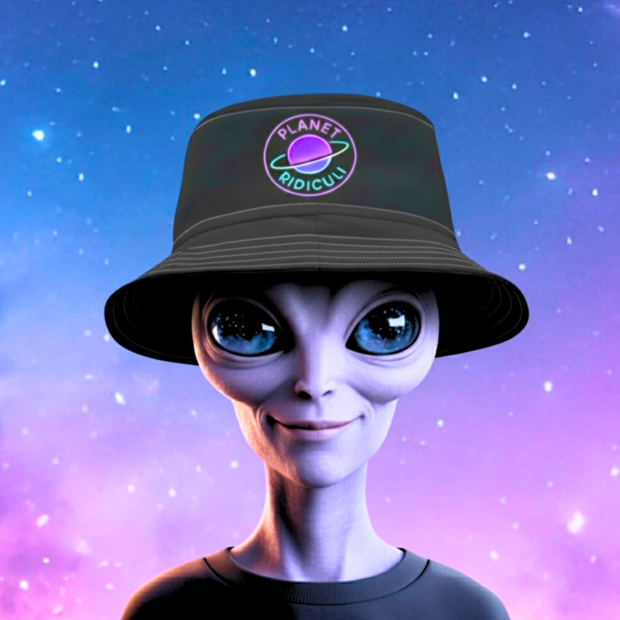 Black Bucket Hat (2 sizes)
