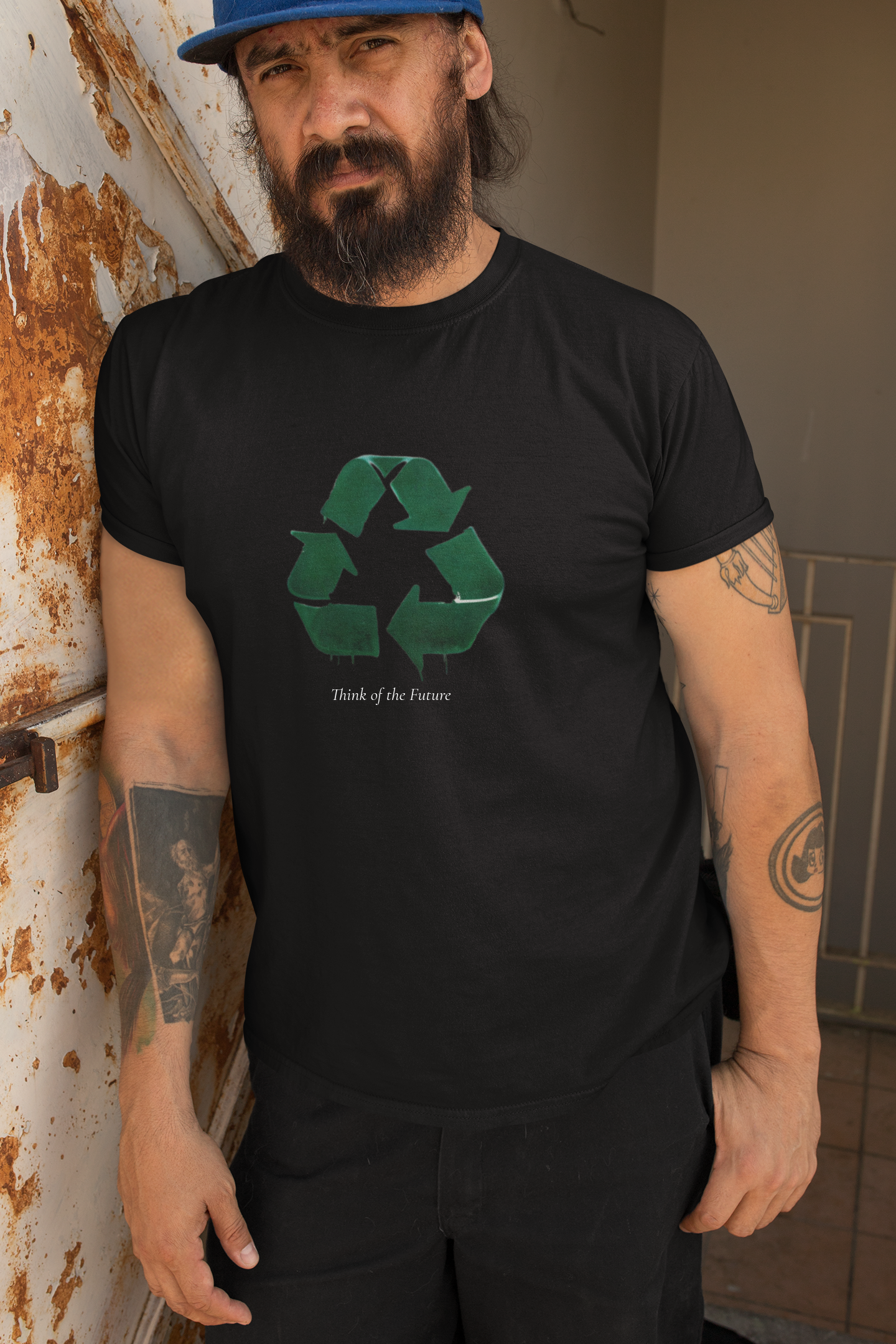Eco-Conscious Unisex Tee - Think of the Future, Sustainable Fashion, Recycled Materials, Environmental Awareness, Casual Wear product thumbnail image
