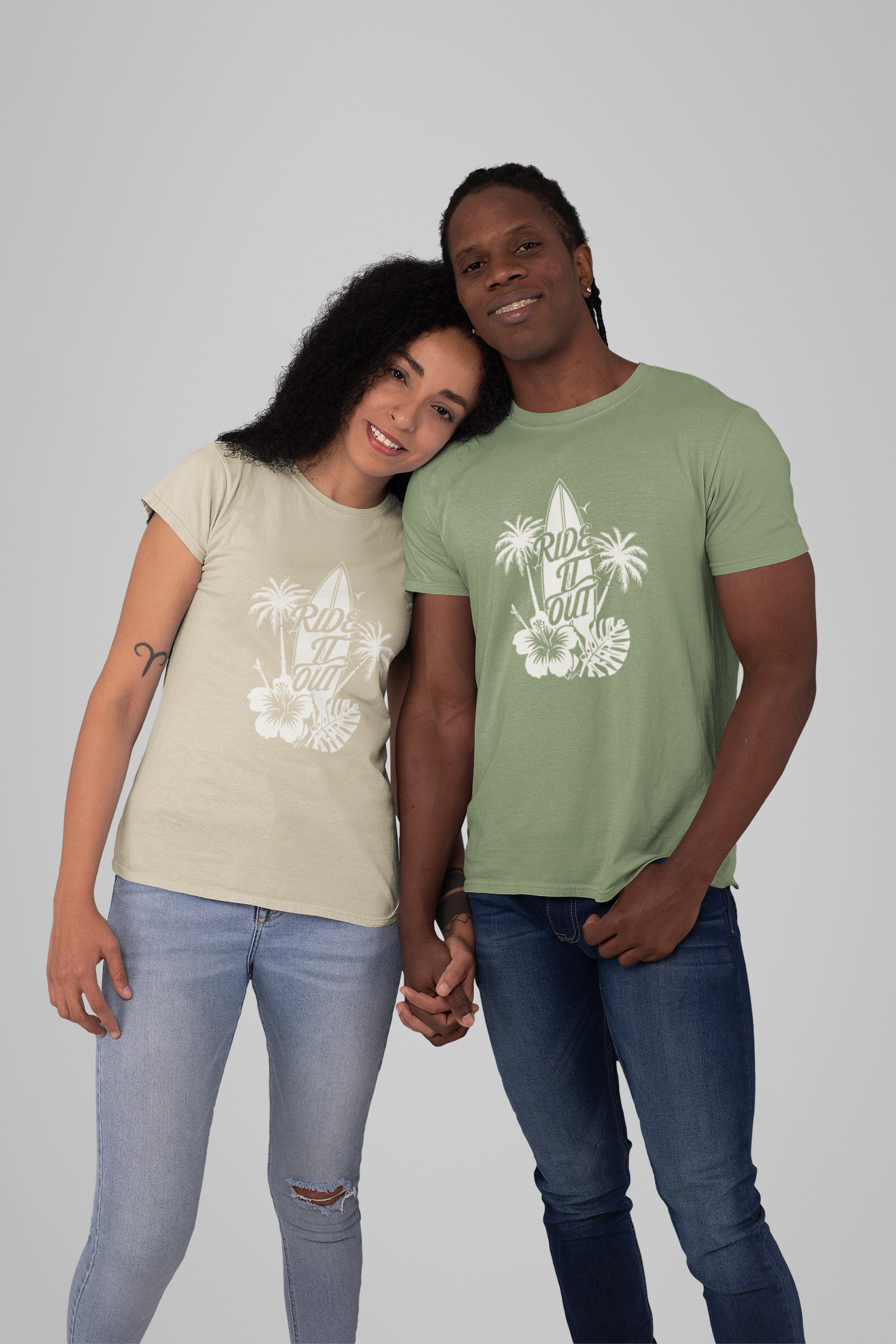 Surf-Inspired Unisex Tee, 'Ride It Out' Beach Vibes Shirt, Casual Summer Wear, Gift for Surfers, Vacation Apparel