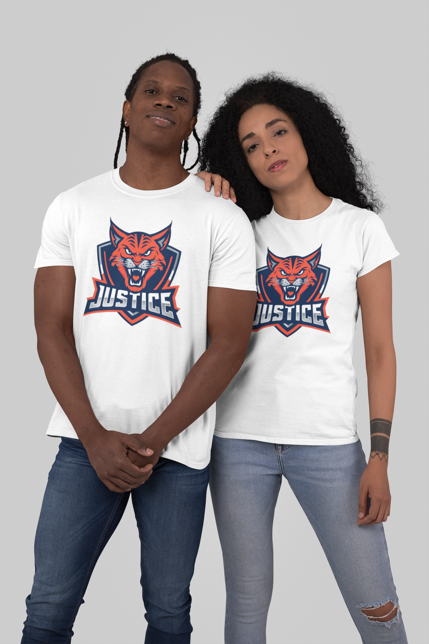 Fierce Justice Tee - Unisex Jersey Short Sleeve Shirt, Animal Print Tee, Graphic Tee, Rebel Wear, Statement Shirt, Gift for Activists