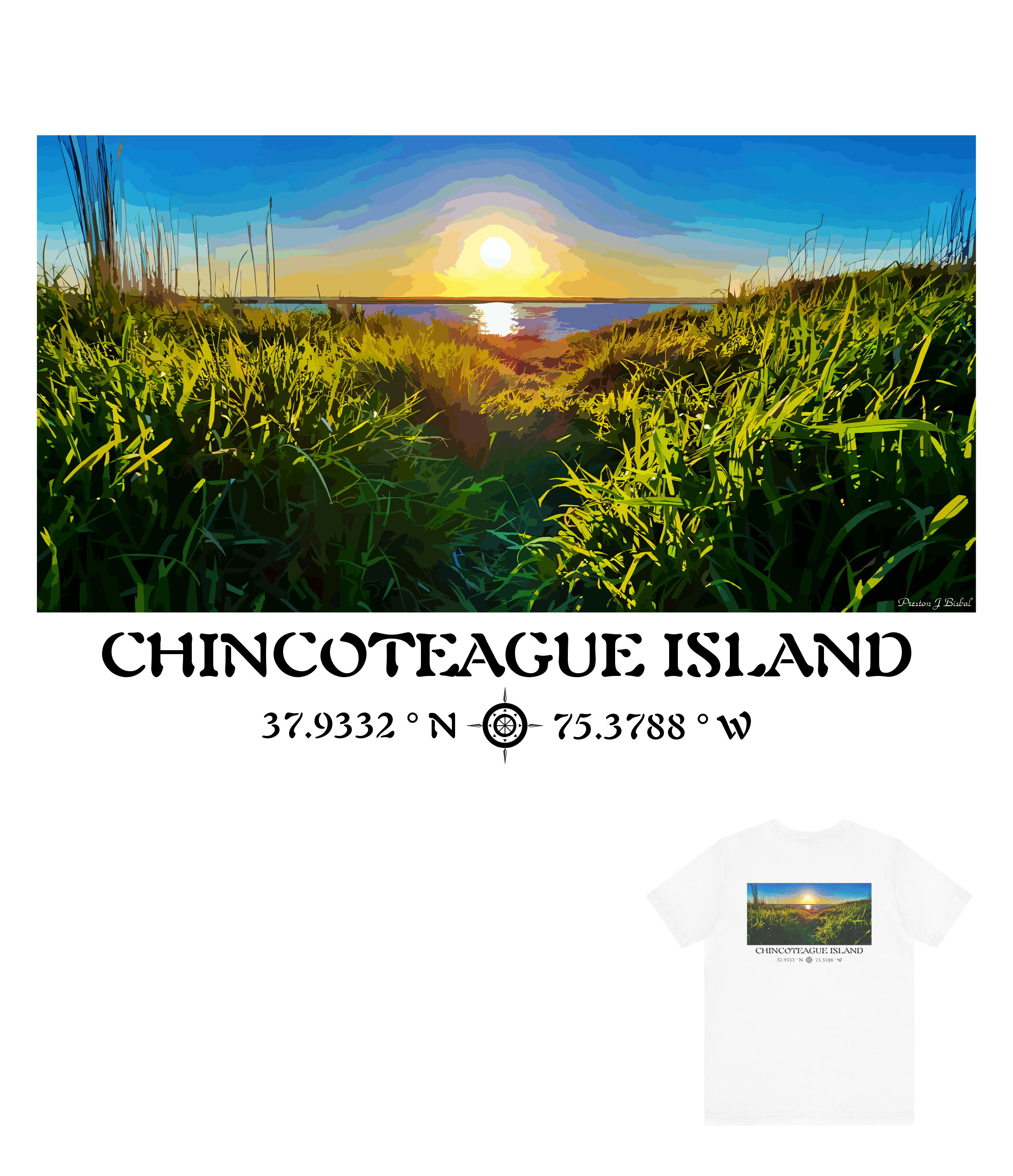 Drift & Glow - Short Sleeve T-Shirt - Chincoteague Island product thumbnail image Drift & Glow - Short Sleeve T-Shirt - Chincoteague Island product thumbnail image