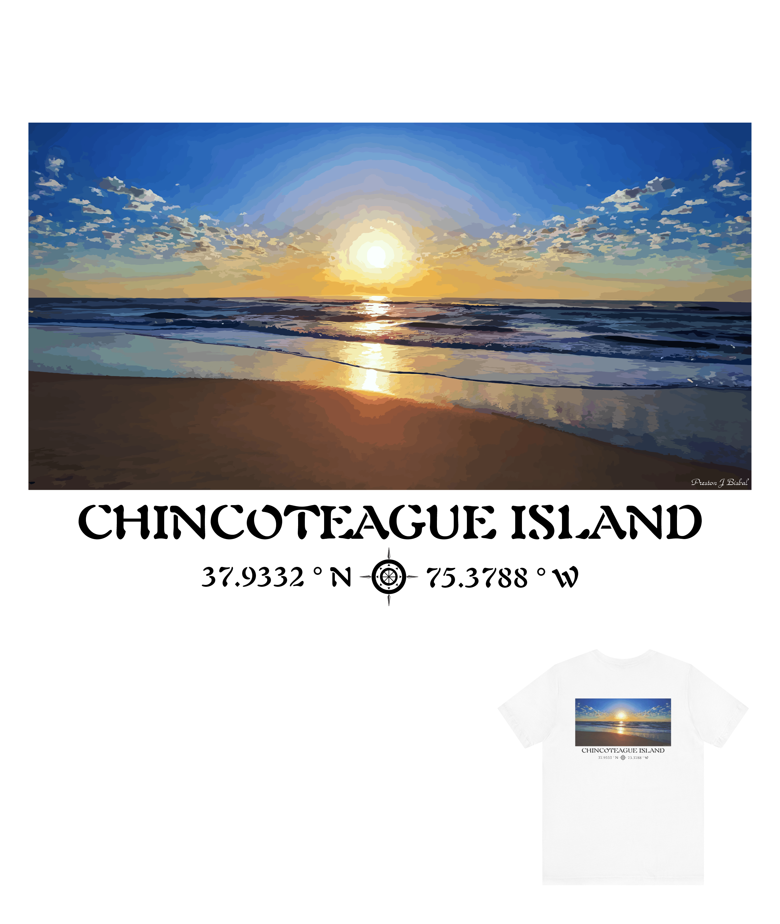 Reflection - Short Sleeve T-Shirt - Chincoteague Island