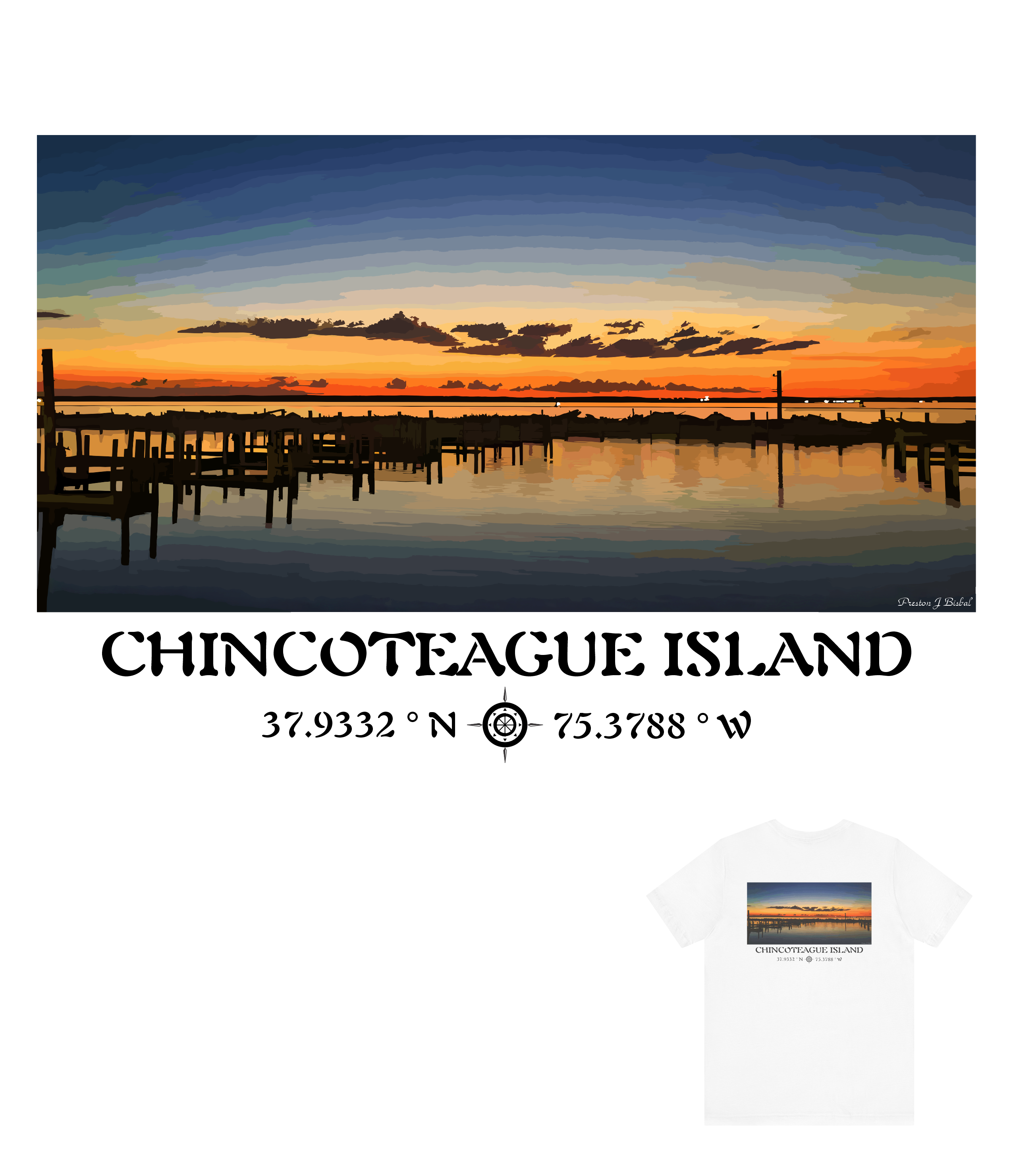 On the Horizon - Short Sleeve T-Shirt - Chincoteague Island On the Horizon - Short Sleeve T-Shirt - Chincoteague Island