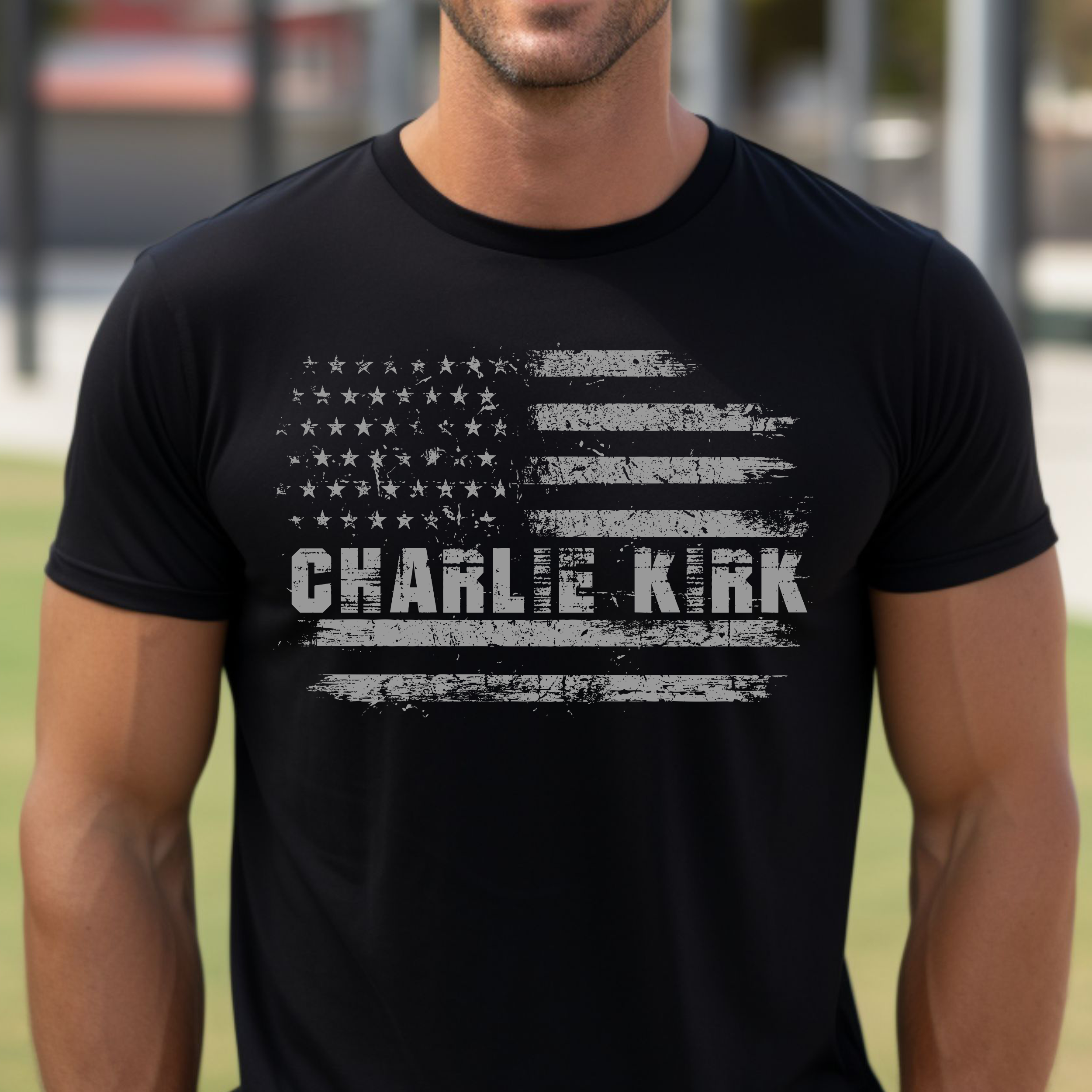 American Flag - Charlie Kirk T-Shirt product thumbnail image American Flag - Charlie Kirk T-Shirt product thumbnail image