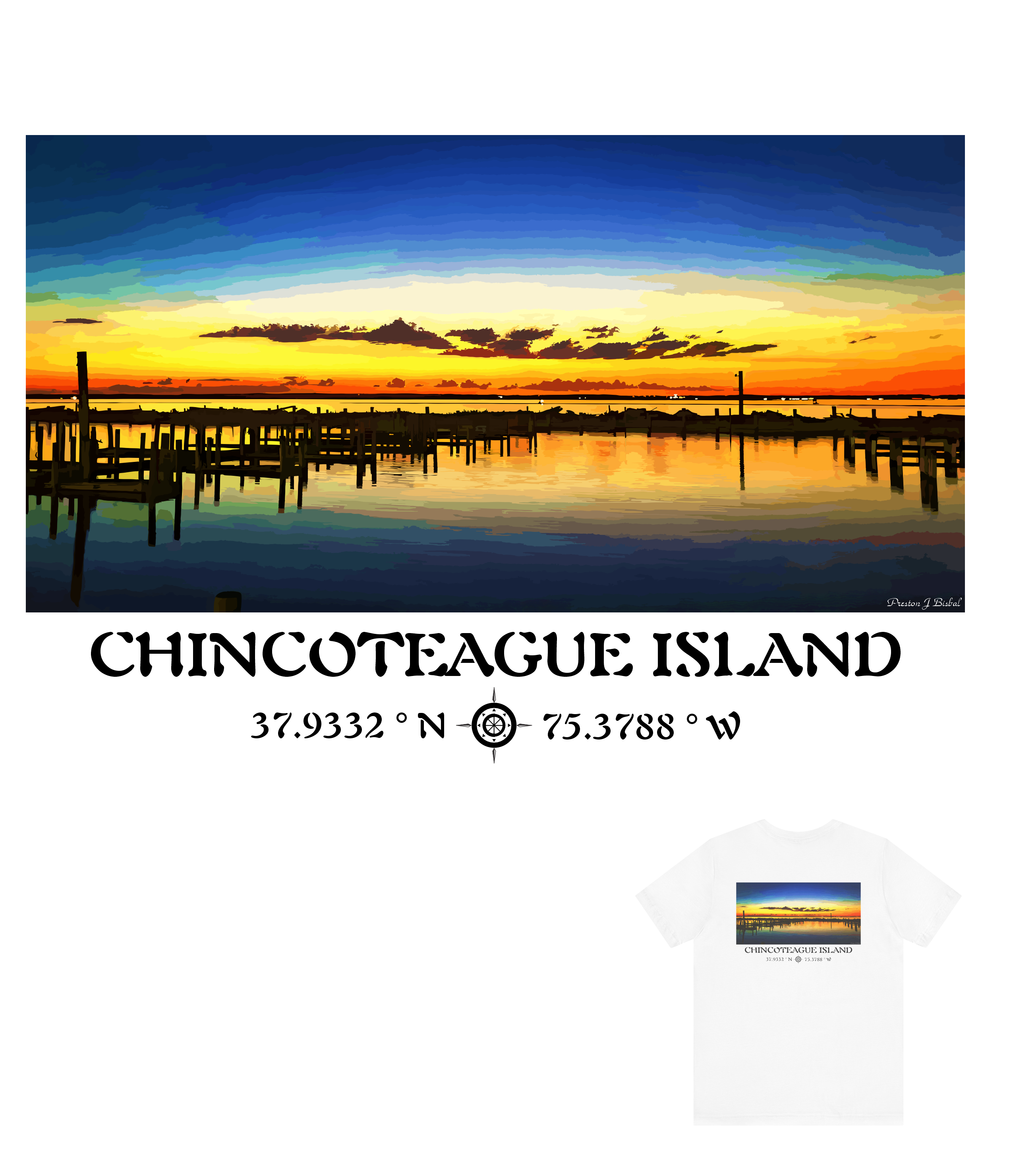 Neon Nights - Short Sleeve T-Shirt - Chincoteague Island Neon Nights - Short Sleeve T-Shirt - Chincoteague Island