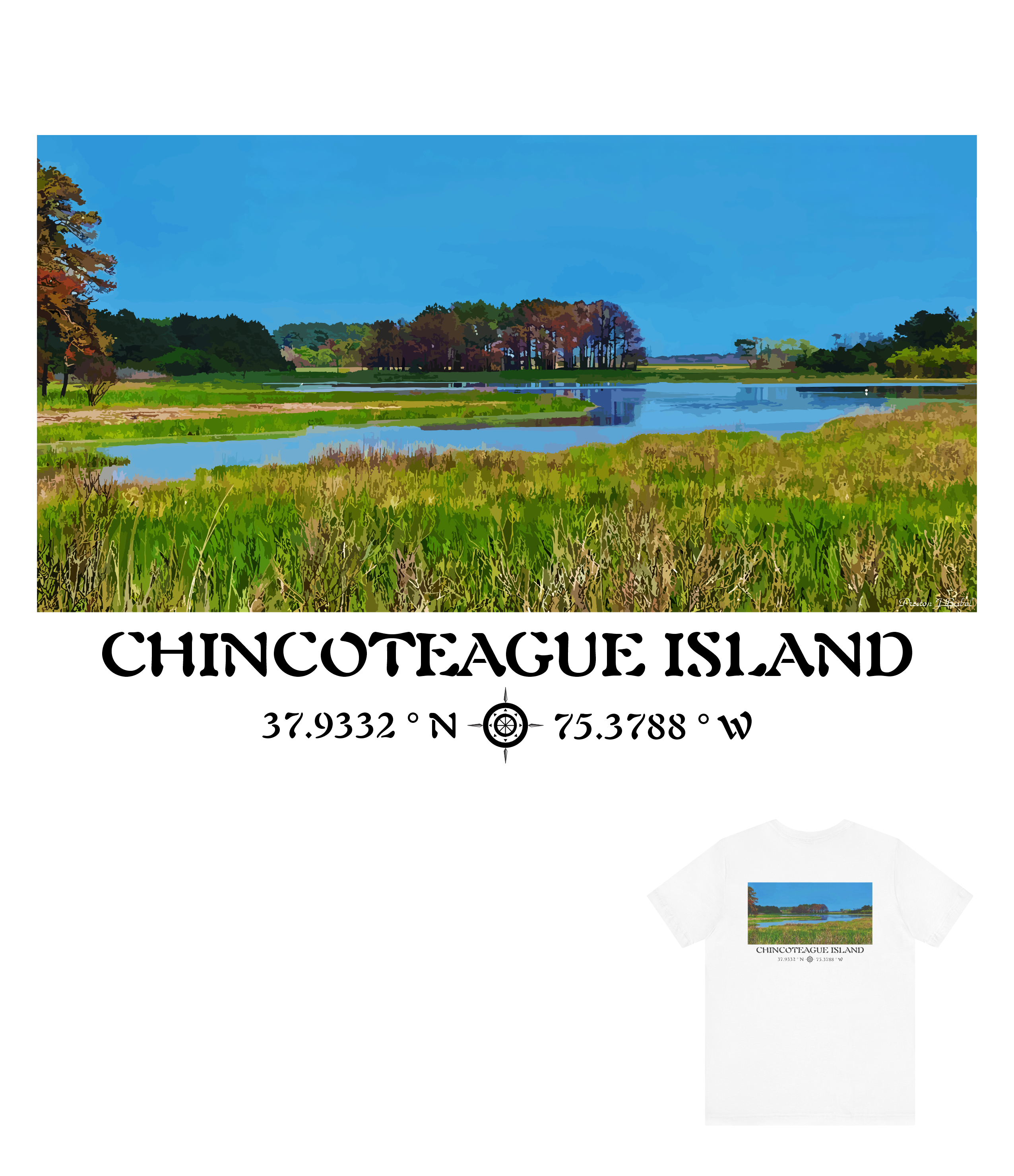 Marshsterpiece - Short Sleeve T-Shirt - Chincoteague Island