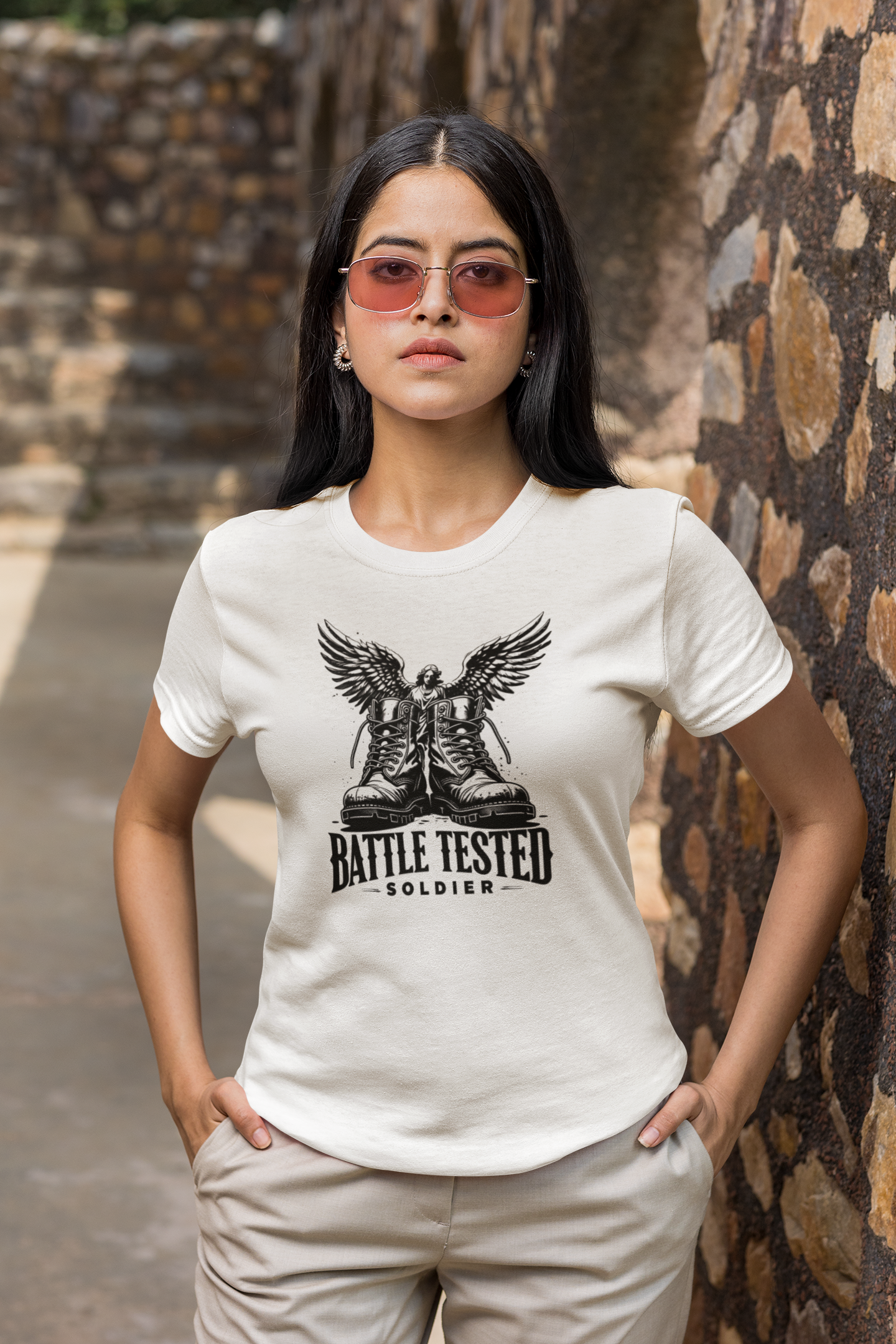 Battle Tested Soldier T-Shirt, Unisex Tee, Casual Wear, Encouraging Apparel product thumbnail image