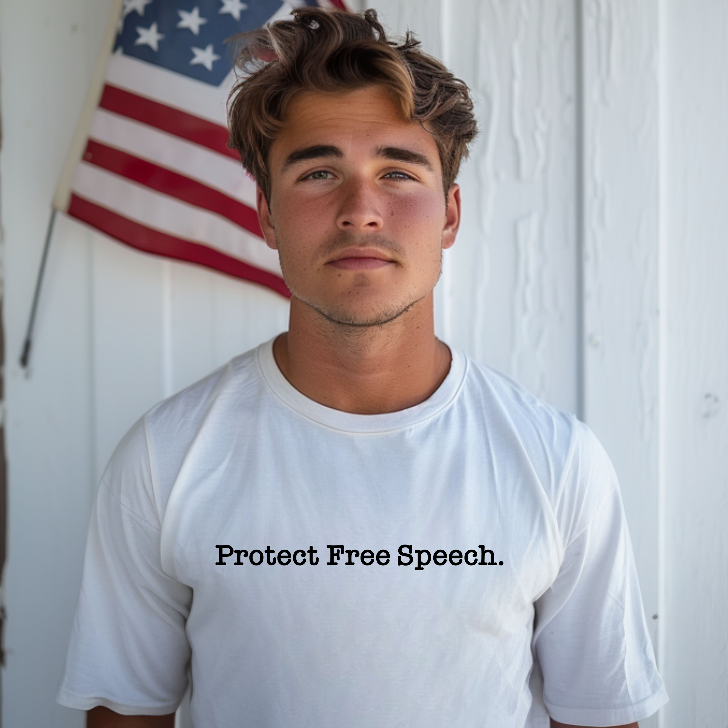 Protect Free Speech - Unisex T-Shirt product thumbnail image Protect Free Speech - Unisex T-Shirt product thumbnail image