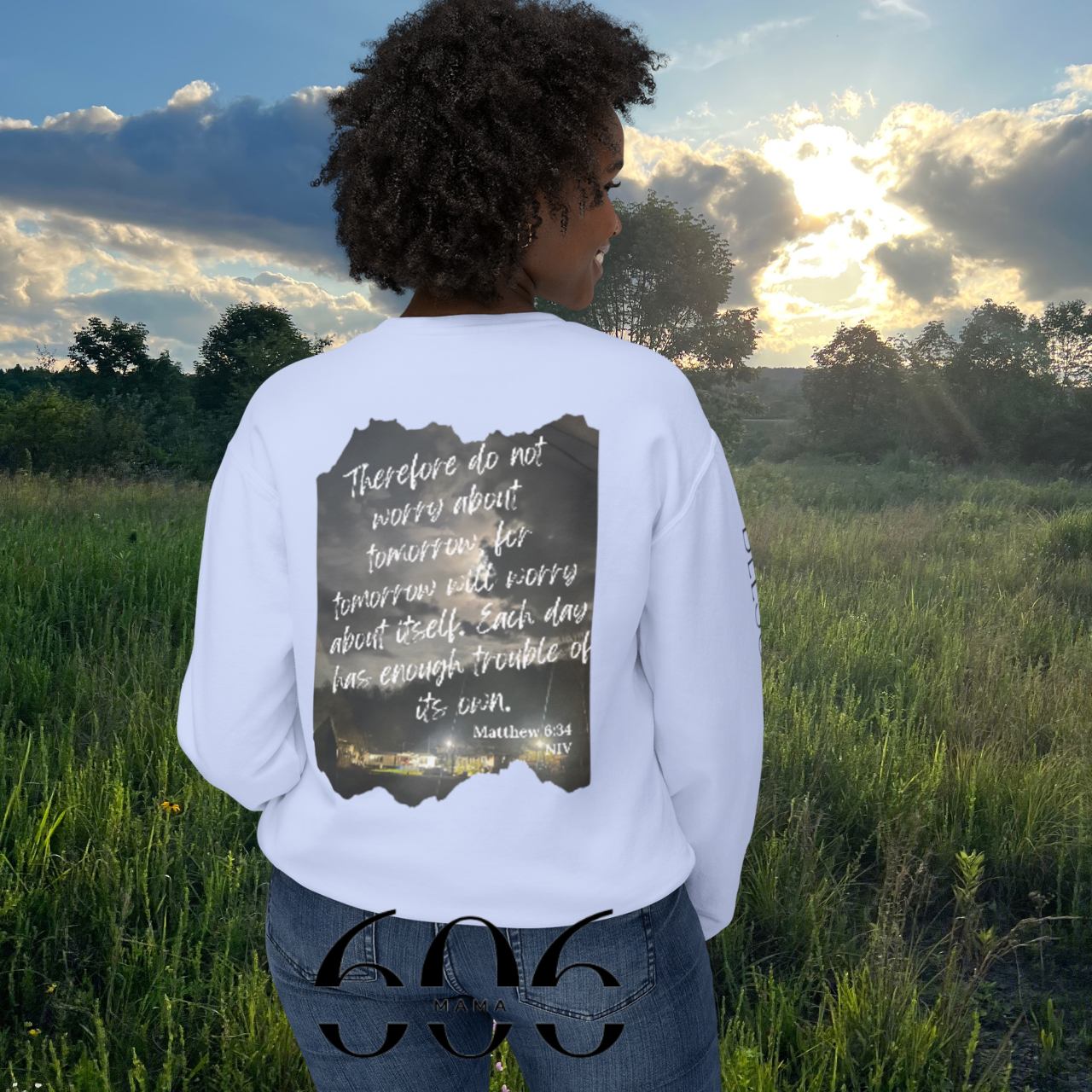Blessed Mama Crewneck Sweatshirt | Inspirational Gift for Moms | Faith-Based Apparel | Cozy Casual Wear | Everyday Comfort product thumbnail image