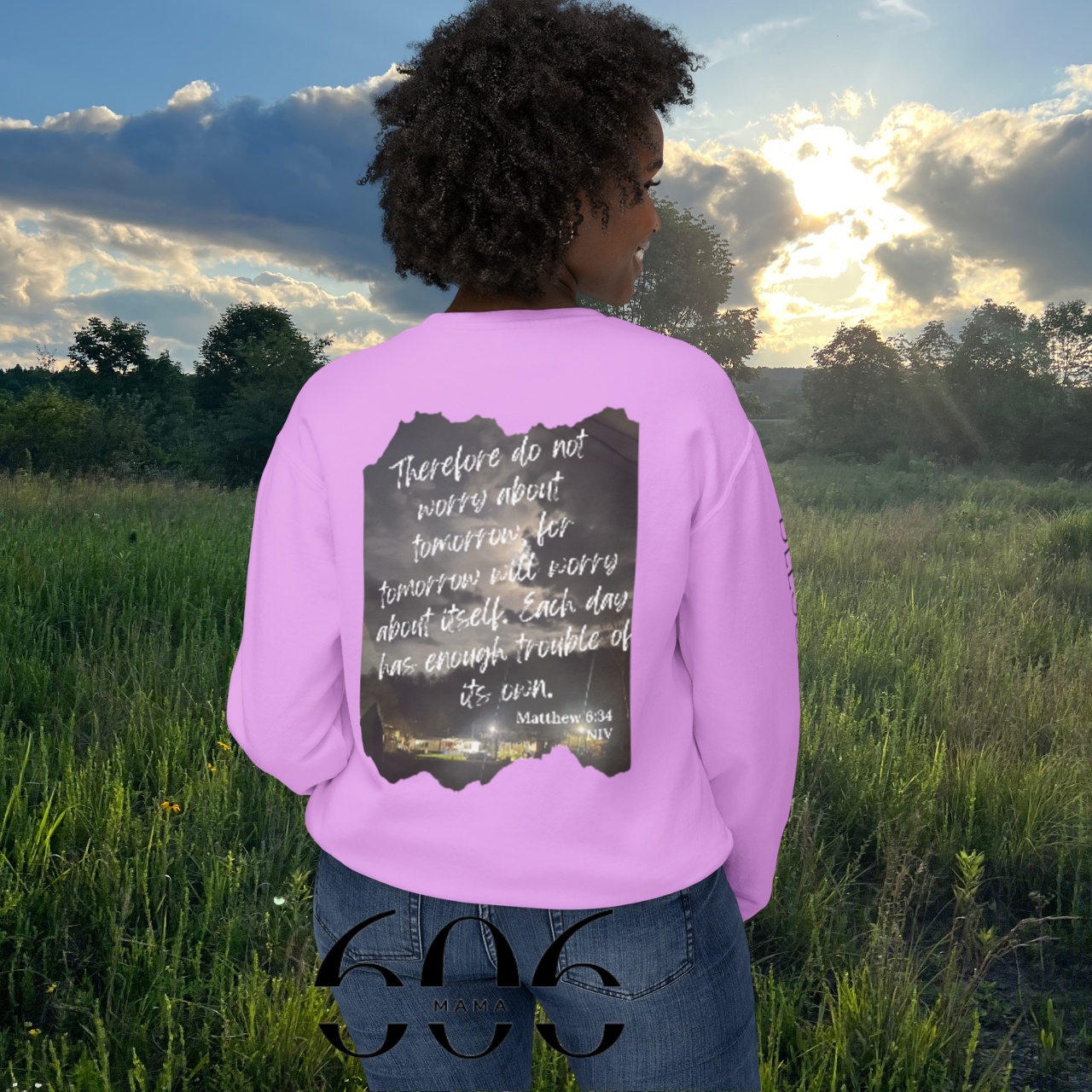 Blessed Mama Crewneck Sweatshirt | Inspirational Gift for Moms | Faith-Based Apparel | Cozy Casual Wear | Everyday Comfort product thumbnail image