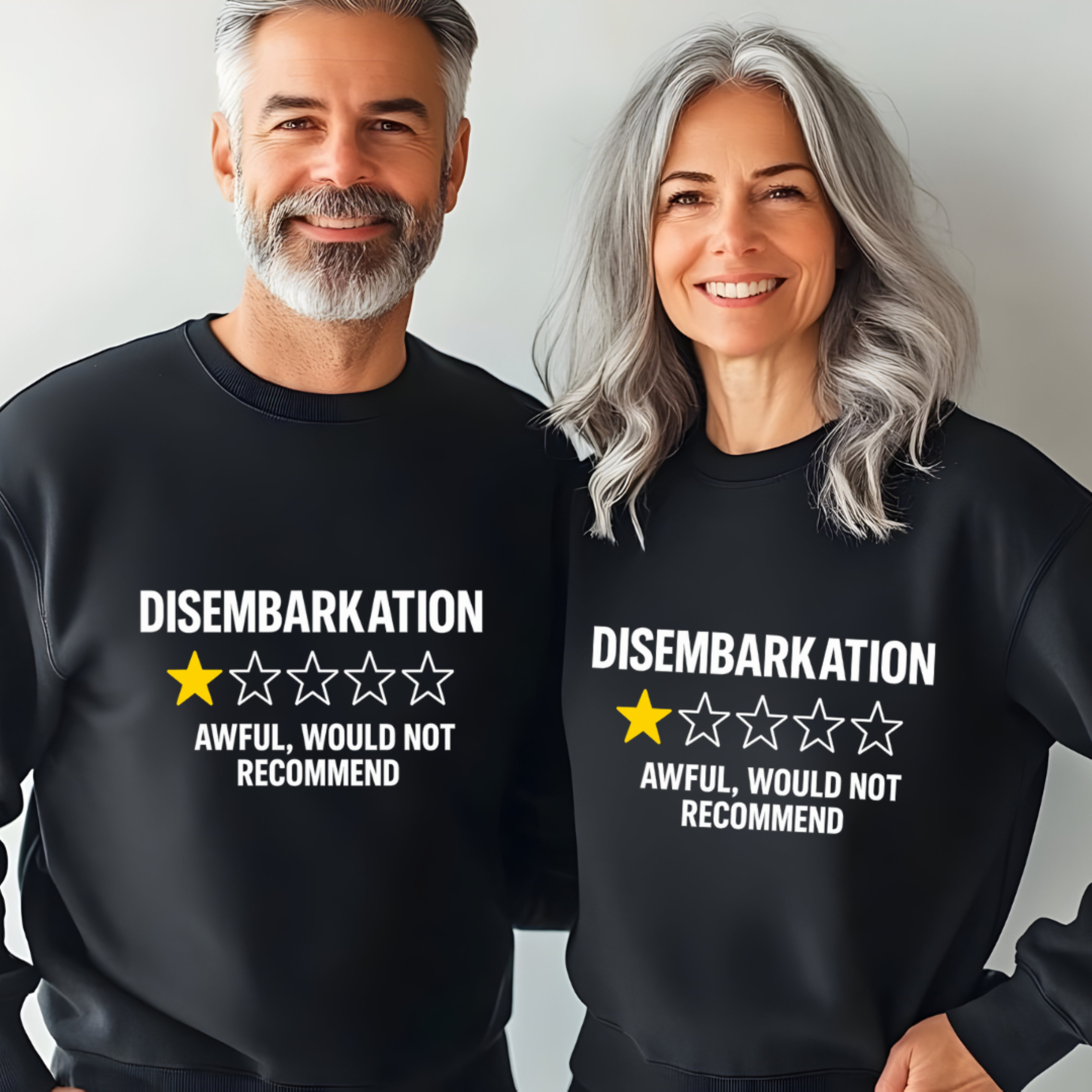 Cruise Disembarkation Personalized Sweatshirt – 1 Star, Would Not Recommend