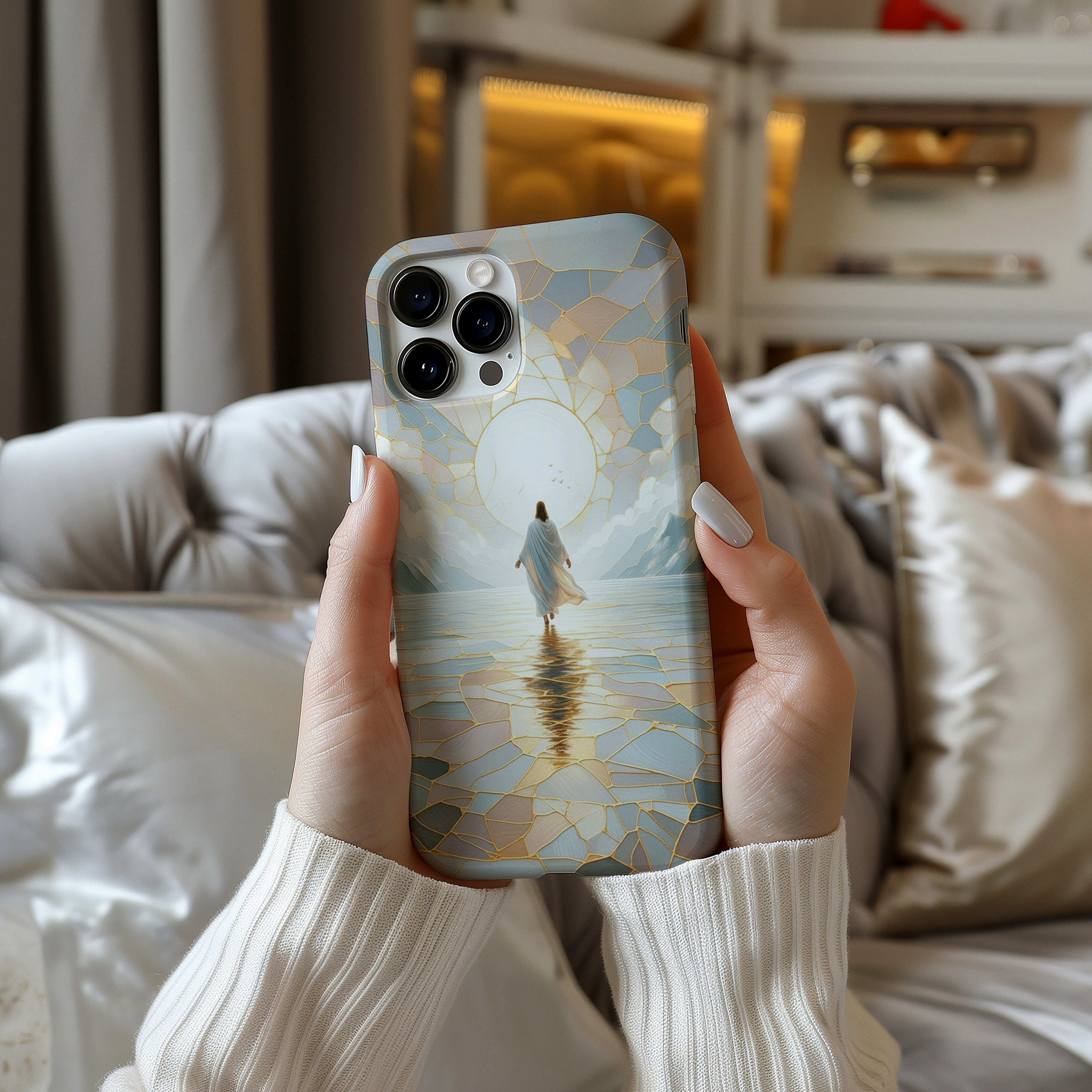 Christian Tough iPhone Case, Stained Glass Jesus Art, For iPhone 12 13 14 15 16 All Models, Faith Phone Cover, Gift Artistic Protection product thumbnail image Christian Tough iPhone Case, Stained Glass Jesus Art, For iPhone 12 13 14 15 16 All Models, Faith Phone Cover, Gift Artistic Protection product thumbnail image