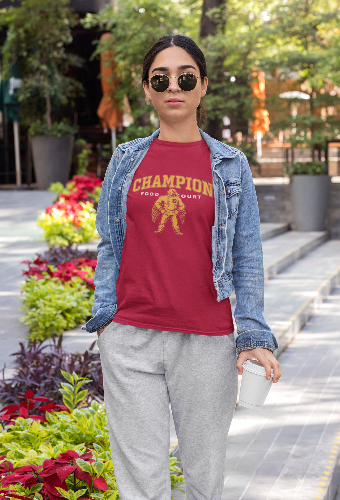 Champion Food Court T-Shirt | Unisex Jersey Tee, Casual Wear, Gift for Foodies, Vintage Style Tee, Everyday Comfort Shirt product thumbnail image