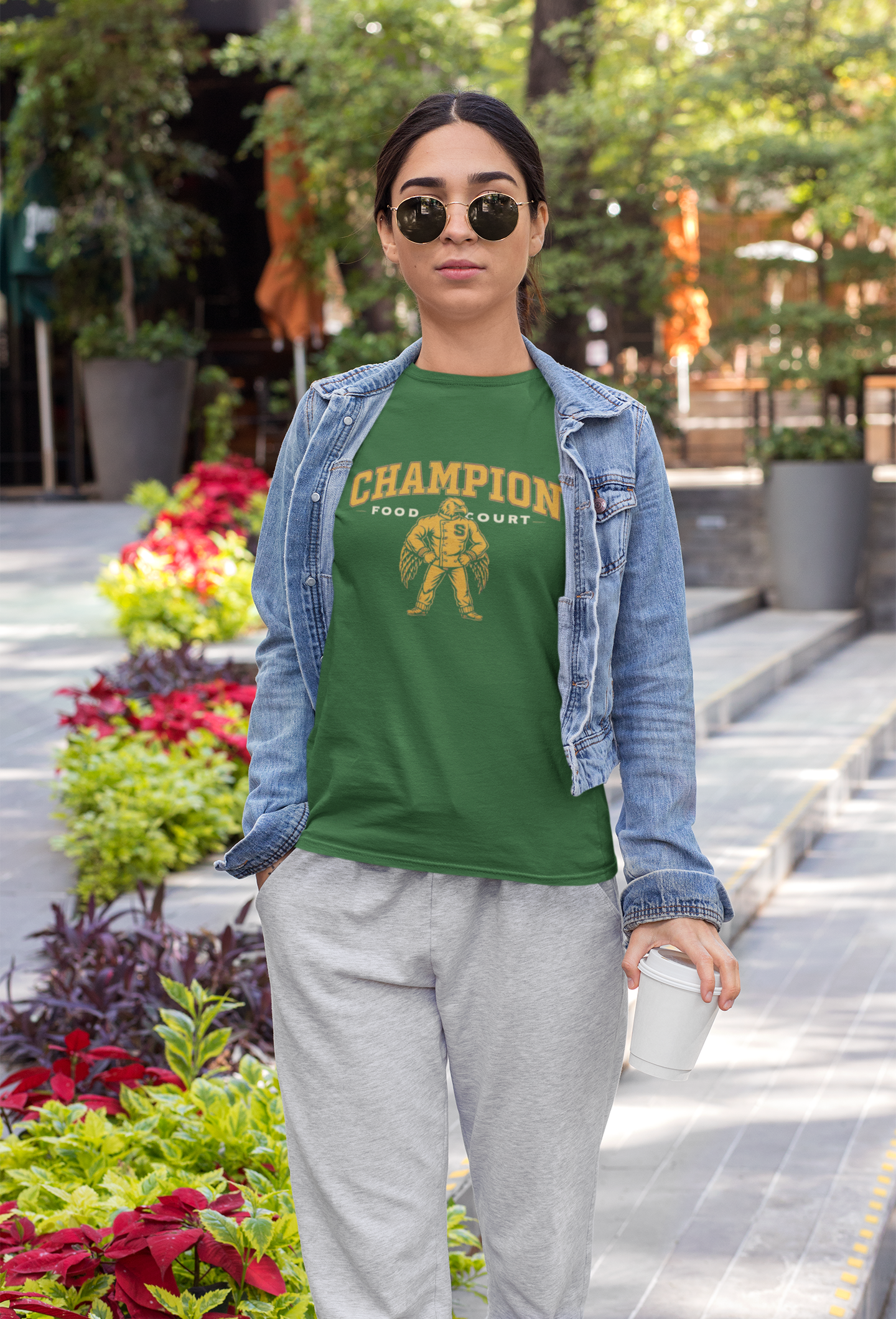 Champion Food Court T-Shirt | Unisex Jersey Tee, Casual Wear, Gift for Foodies, Vintage Style Tee, Everyday Comfort Shirt product thumbnail image