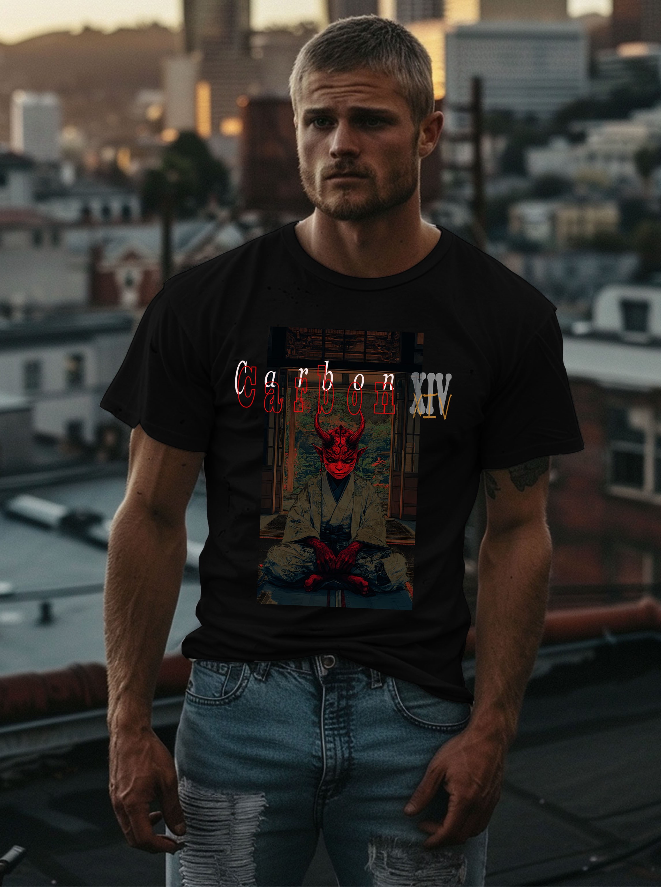 Demon Samurai Tee | Carbon XIV