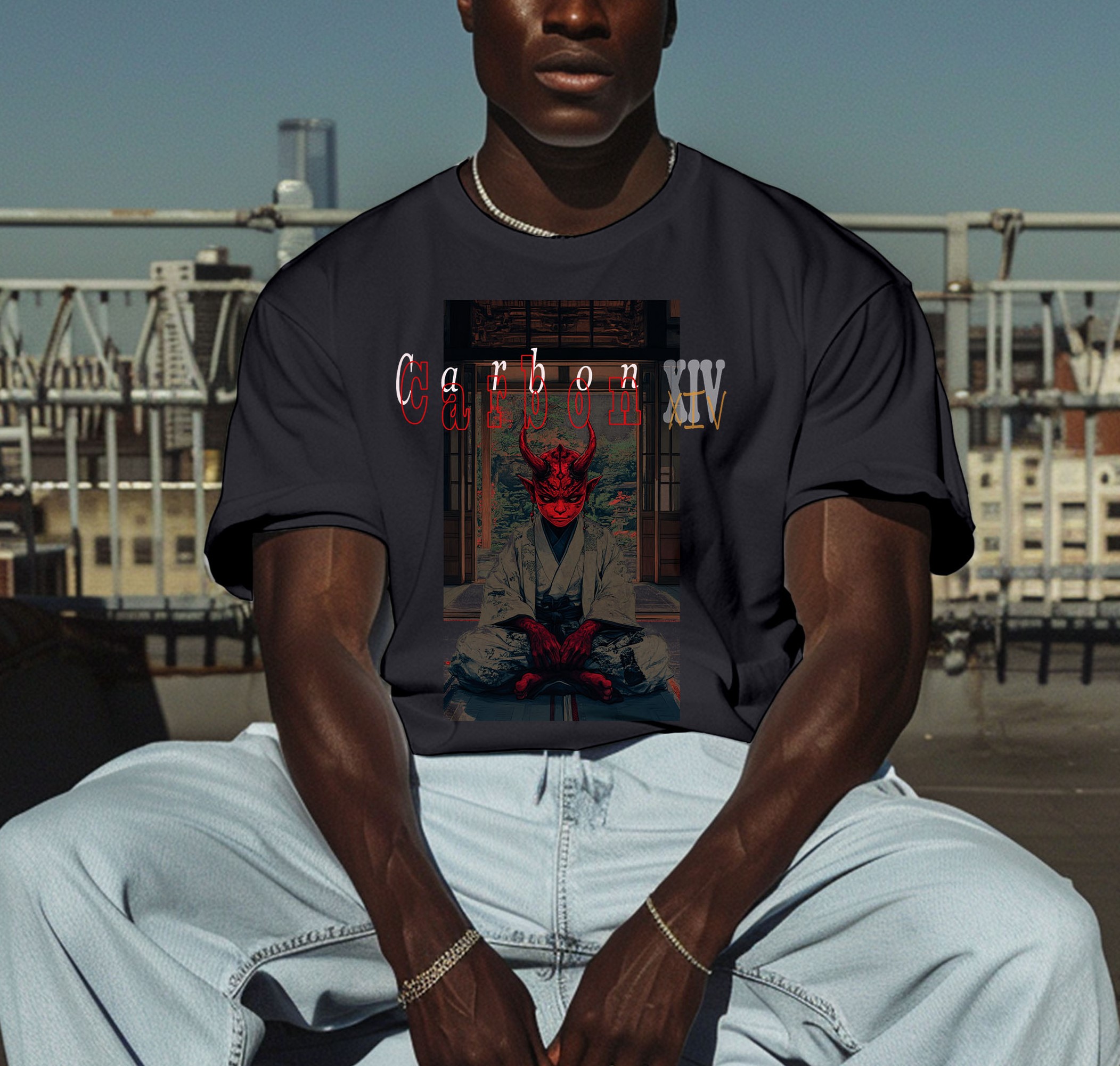 Demon Samurai Tee | Carbon XIV