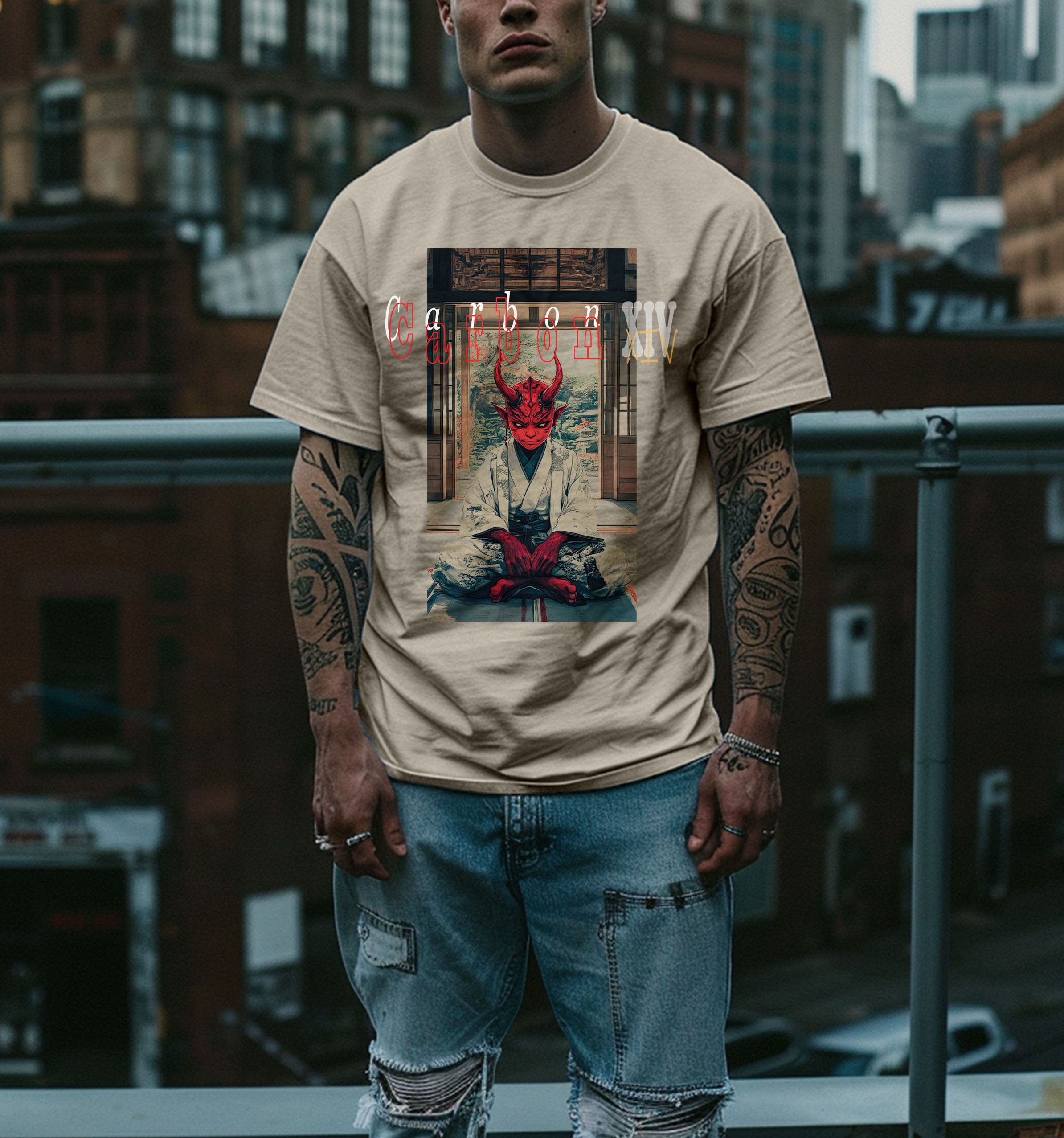 Demon Samurai Tee | Carbon XIV