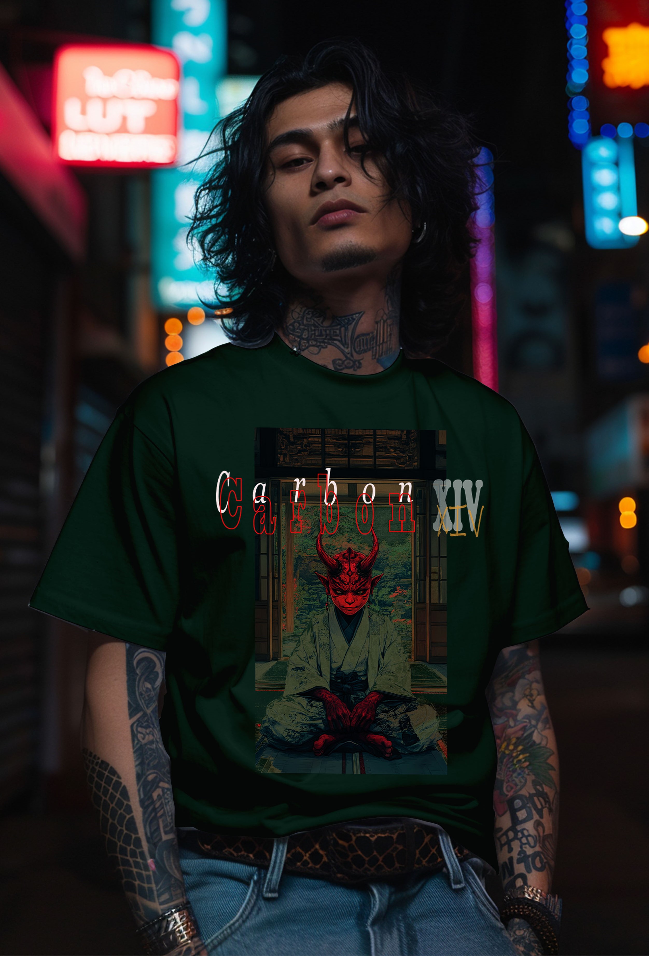 Demon Samurai Tee | Carbon XIV