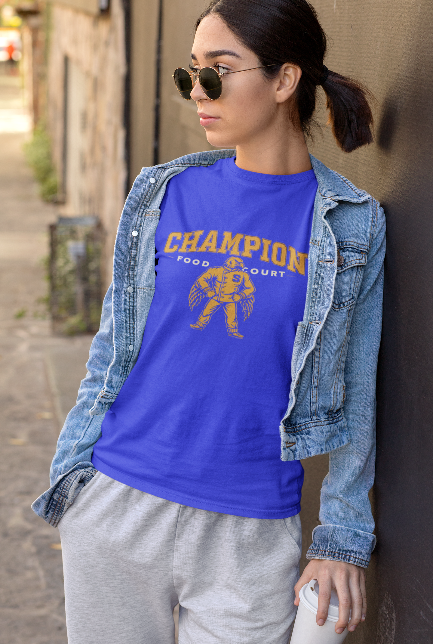 Champion Food Court T-Shirt | Unisex Jersey Tee, Casual Wear, Gift for Foodies, Vintage Style Tee, Everyday Comfort Shirt product thumbnail image