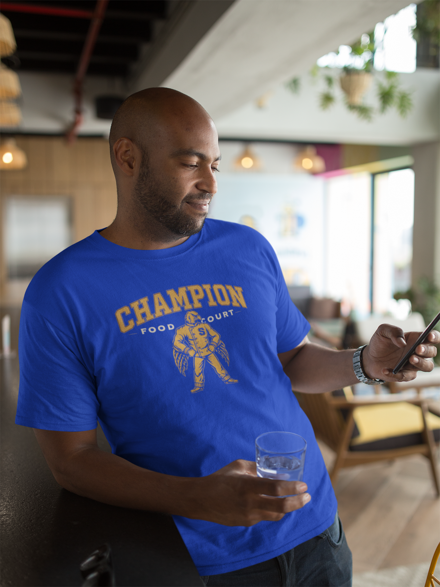 Champion Food Court T-Shirt | Unisex Jersey Tee, Casual Wear, Gift for Foodies, Vintage Style Tee, Everyday Comfort Shirt product thumbnail image