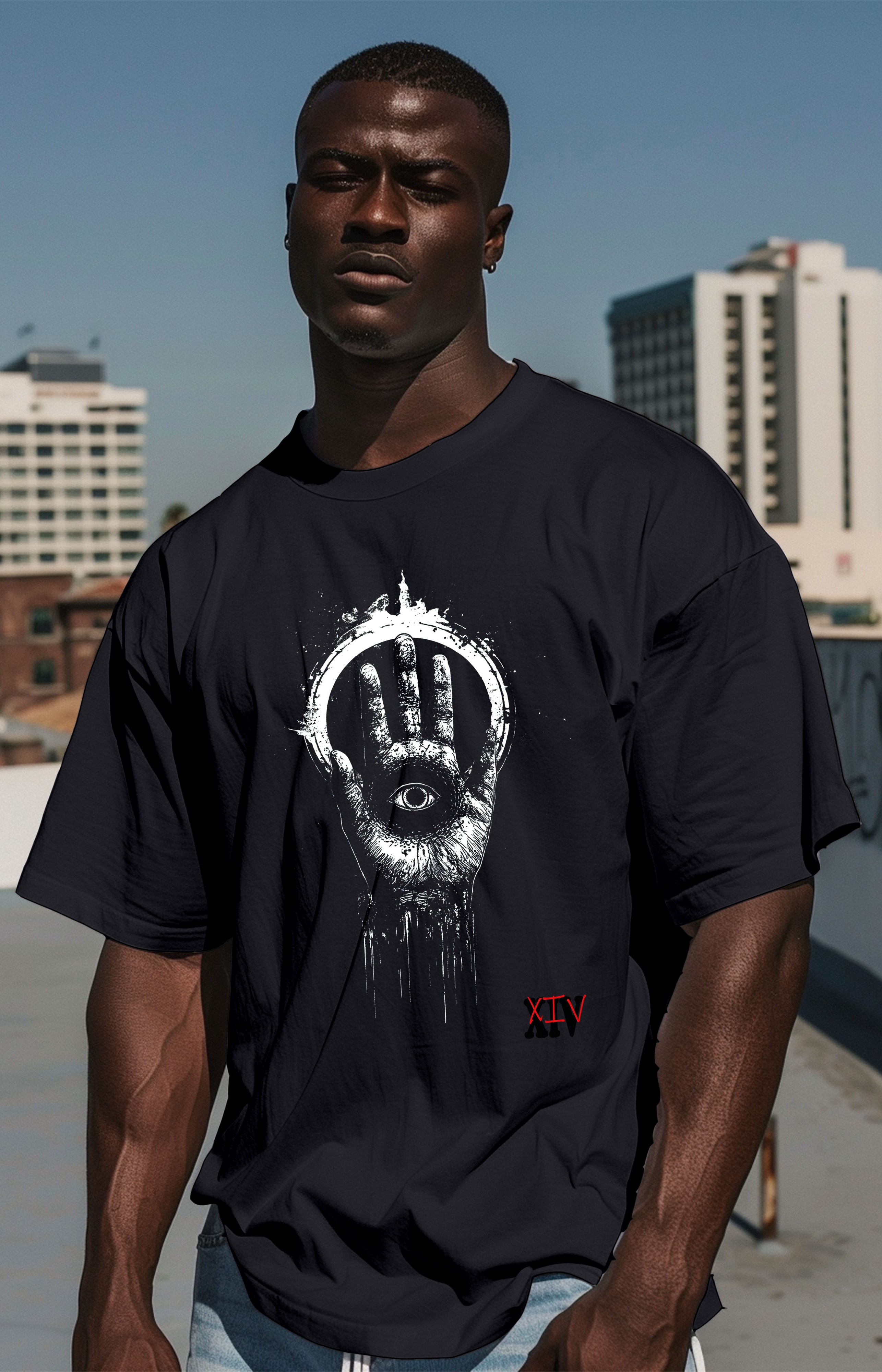 ccult Eye Hand Tee | Carbon XIV