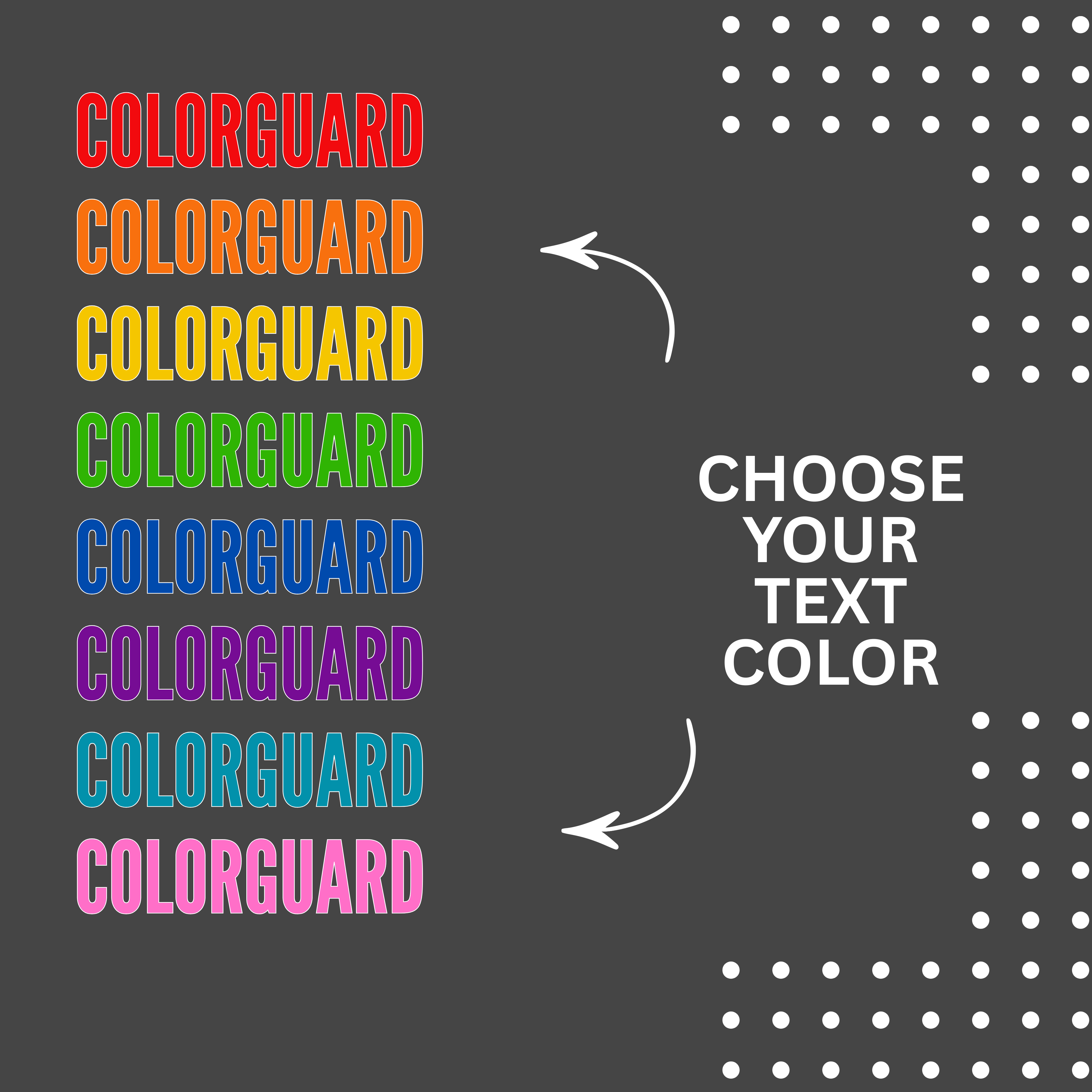 Custom Color Guard - Mid-Waist Ankle Length Stretch Leggings  product thumbnail image