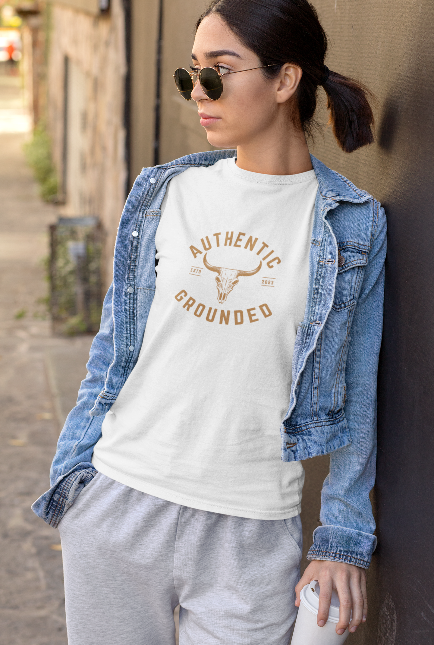 Authentic Grounded Unisex Tee - Casual Lifestyle Shirt, Gift for Friends, Graphic T-shirt, Every Day Wear, Western Style Apparel product thumbnail image