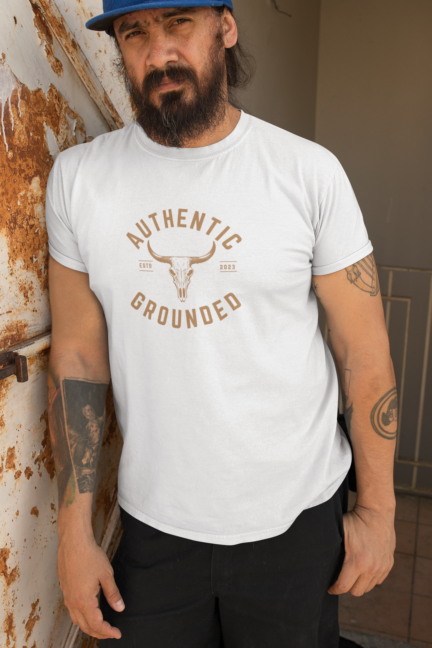 Authentic Grounded Unisex Tee - Casual Lifestyle Shirt, Gift for Friends, Graphic T-shirt, Every Day Wear, Western Style Apparel product thumbnail image
