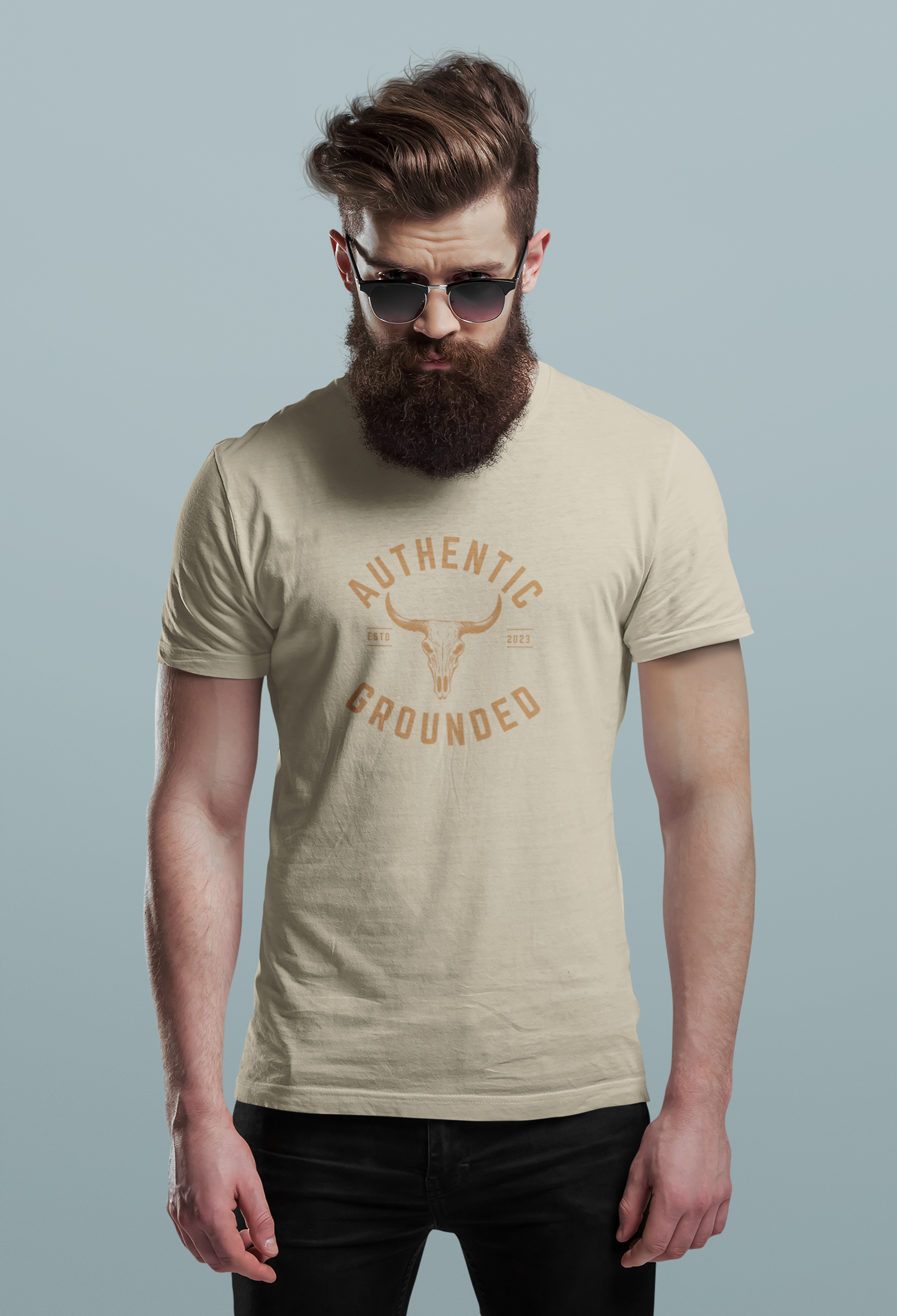 Authentic Grounded Unisex Tee - Casual Lifestyle Shirt, Gift for Friends, Graphic T-shirt, Every Day Wear, Western Style Apparel product thumbnail image