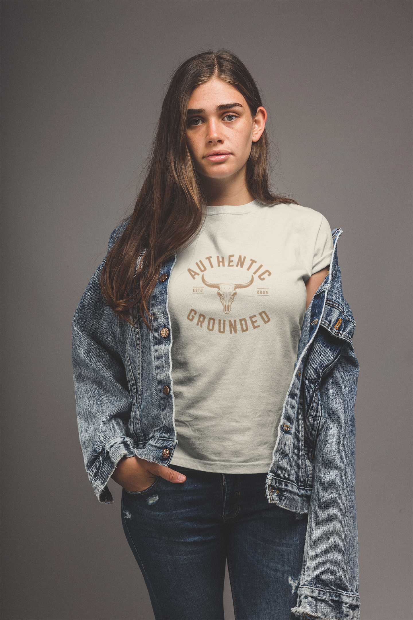 Authentic Grounded Unisex Tee - Casual Lifestyle Shirt, Gift for Friends, Graphic T-shirt, Every Day Wear, Western Style Apparel product thumbnail image