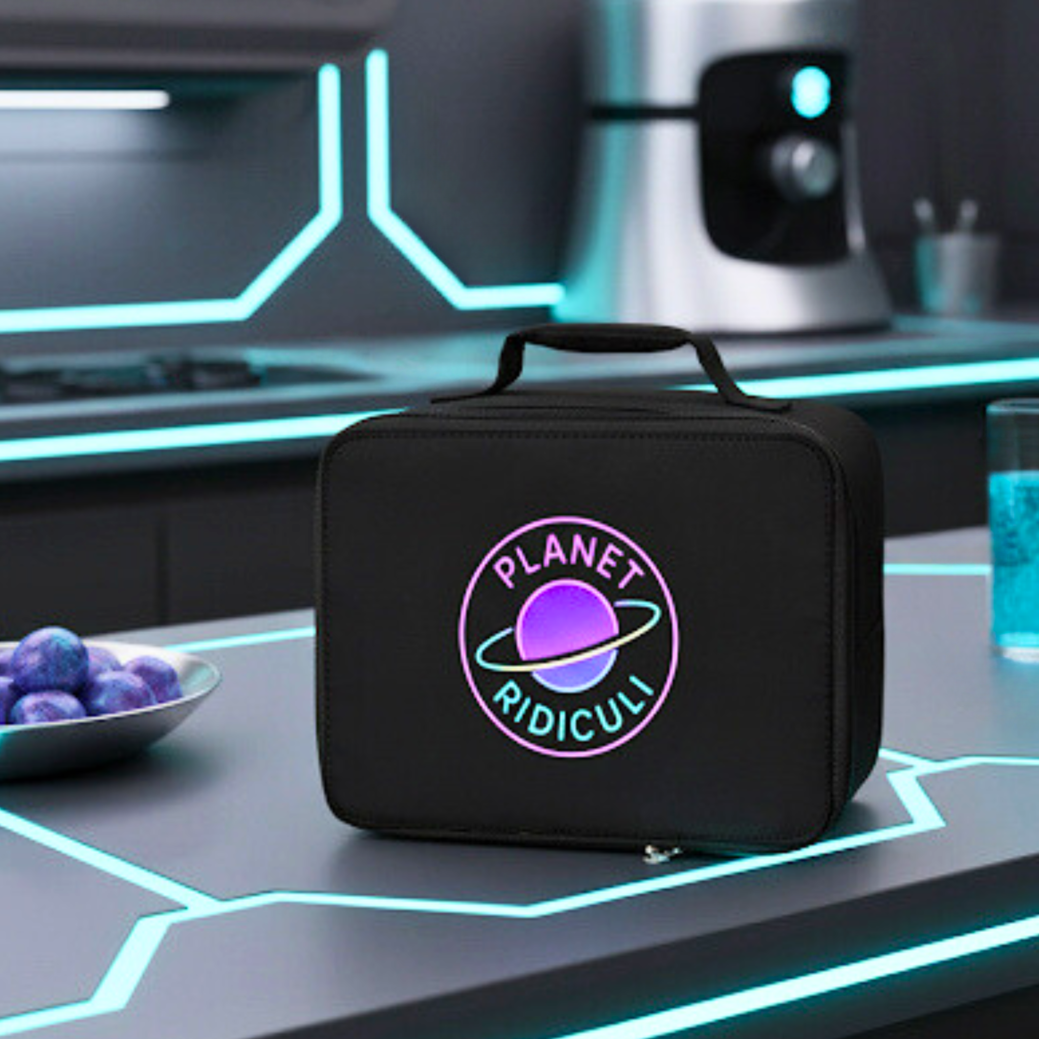 Insulated Lunch Bag - Black &amp; Neon