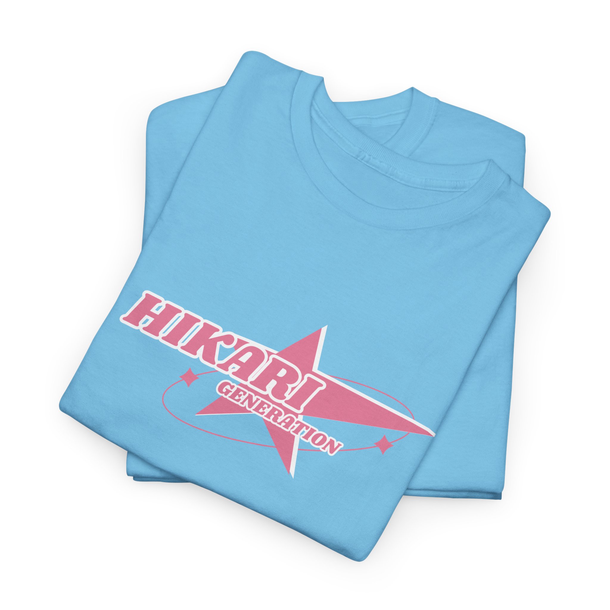 Hikari Star Unisex Heavy Cotton Tee, Relaxed Fit T-Shirt, Gift for Her/Him, Casual Wear, Birthday Celebration Tee product thumbnail image
