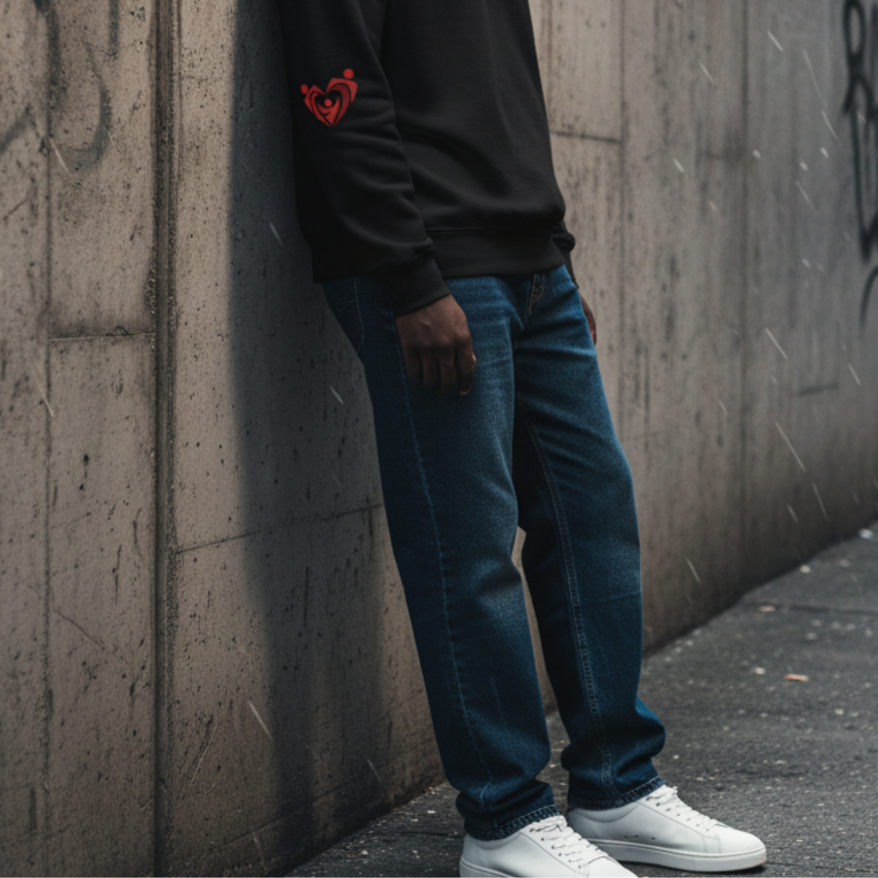 "I Wear My Heart On My Sleeve" Crewneck Sweatshirt | AR·CYN Streetwear product thumbnail image "I Wear My Heart On My Sleeve" Crewneck Sweatshirt | AR·CYN Streetwear product thumbnail image