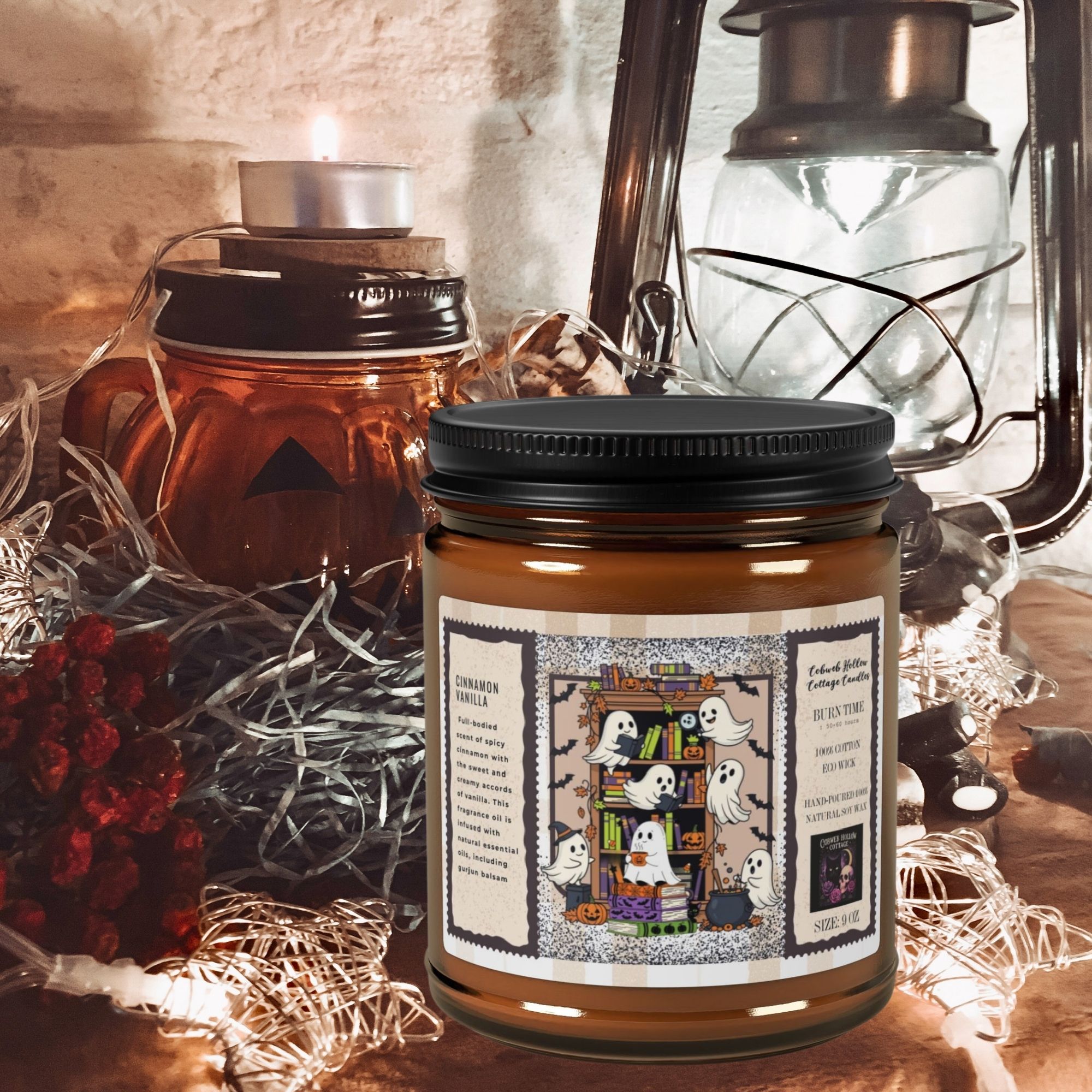 Bookish Ghost Candle