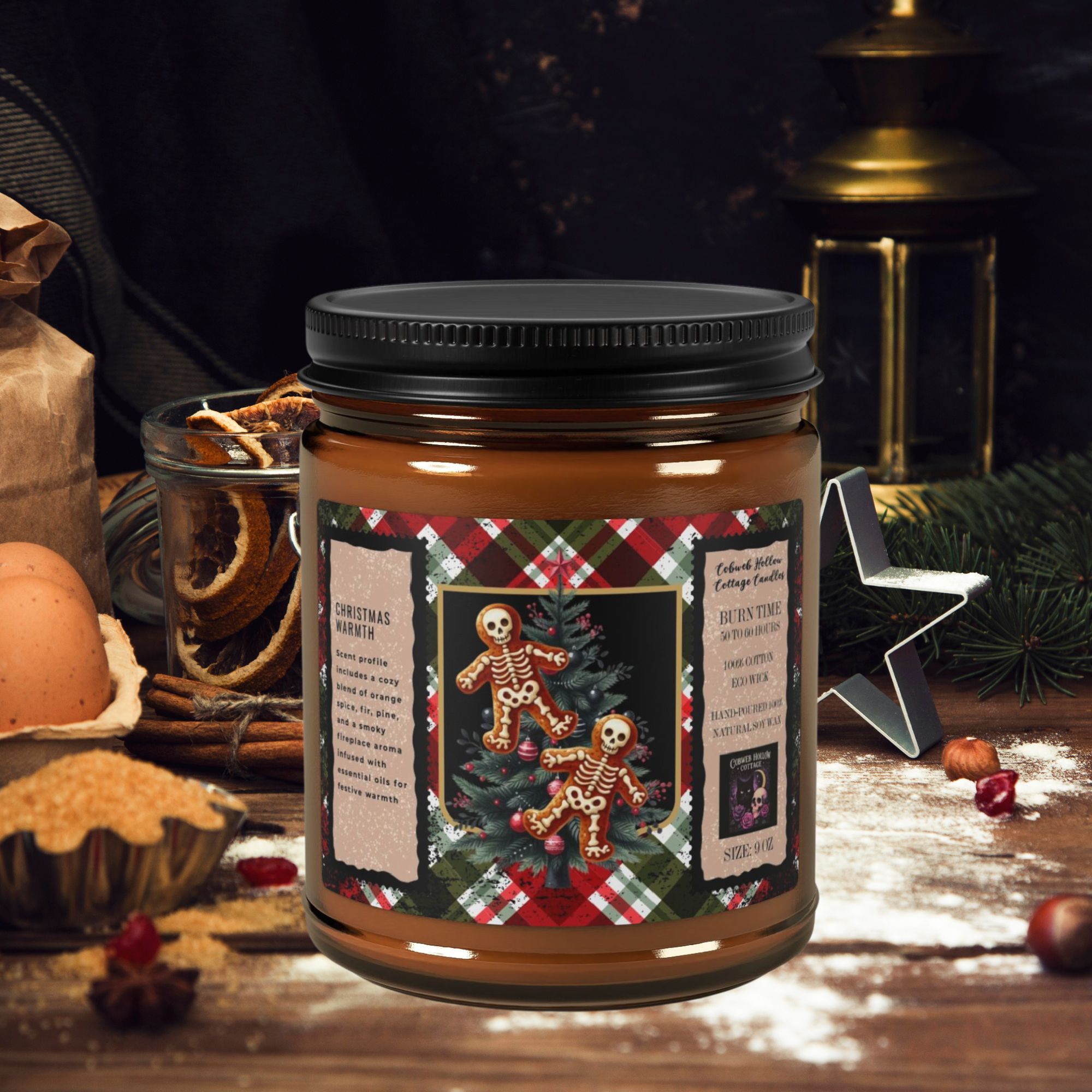 Christmas Skeletons Candle 