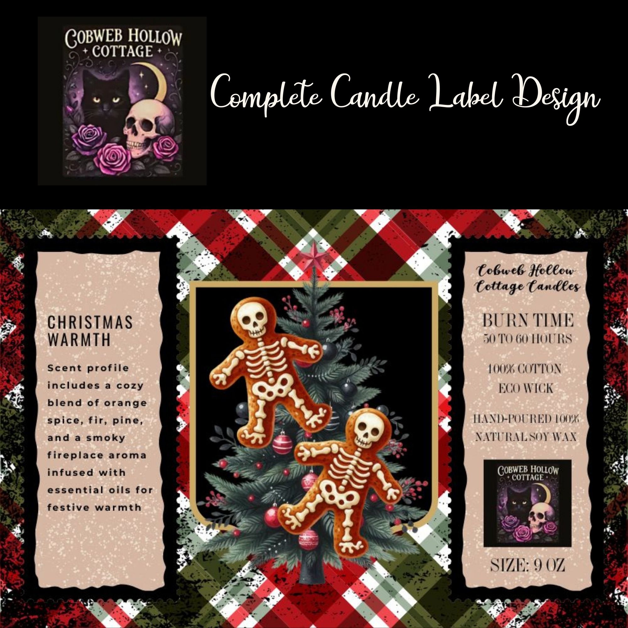 Christmas Skeletons Candle  product thumbnail image