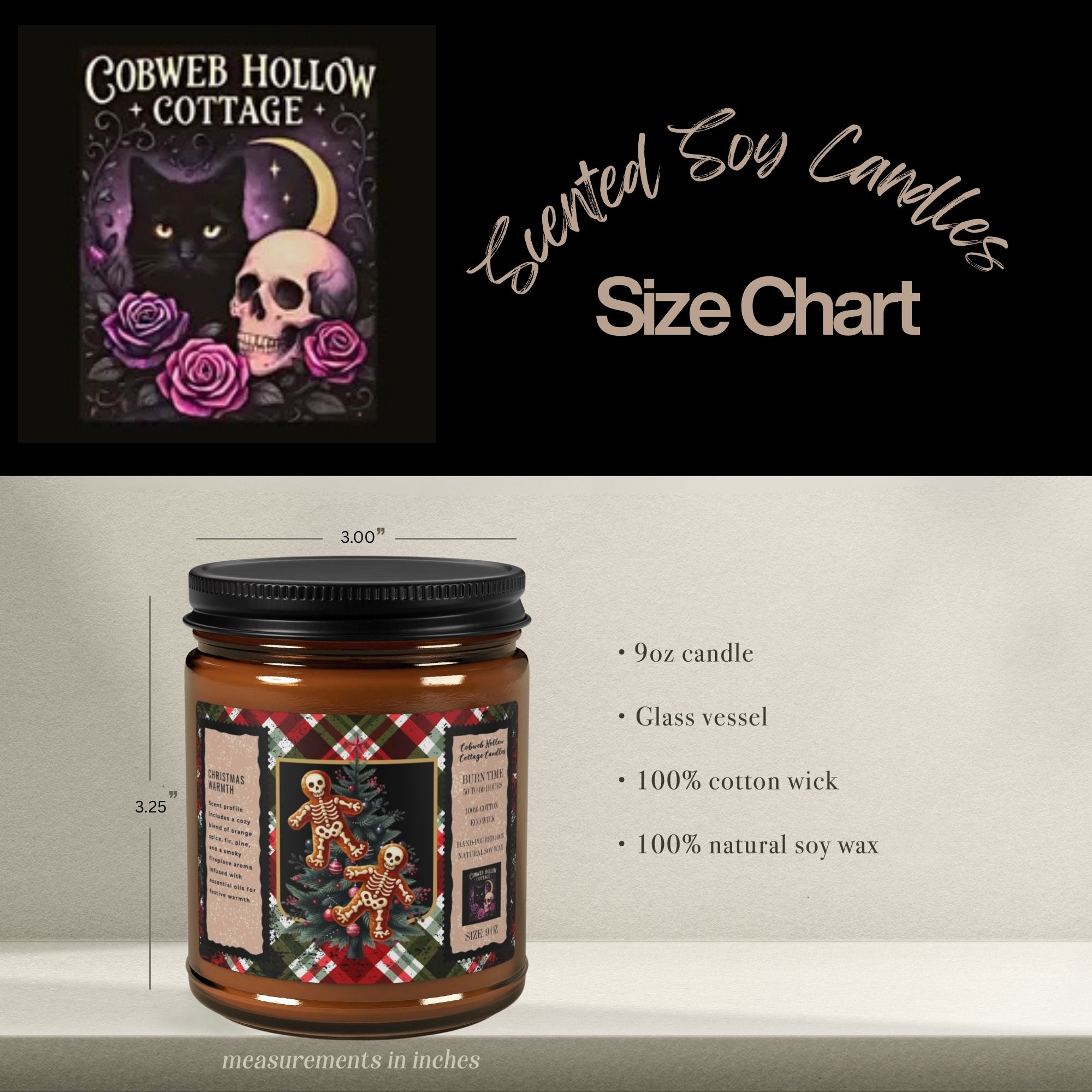 Christmas Skeletons Candle  product thumbnail image