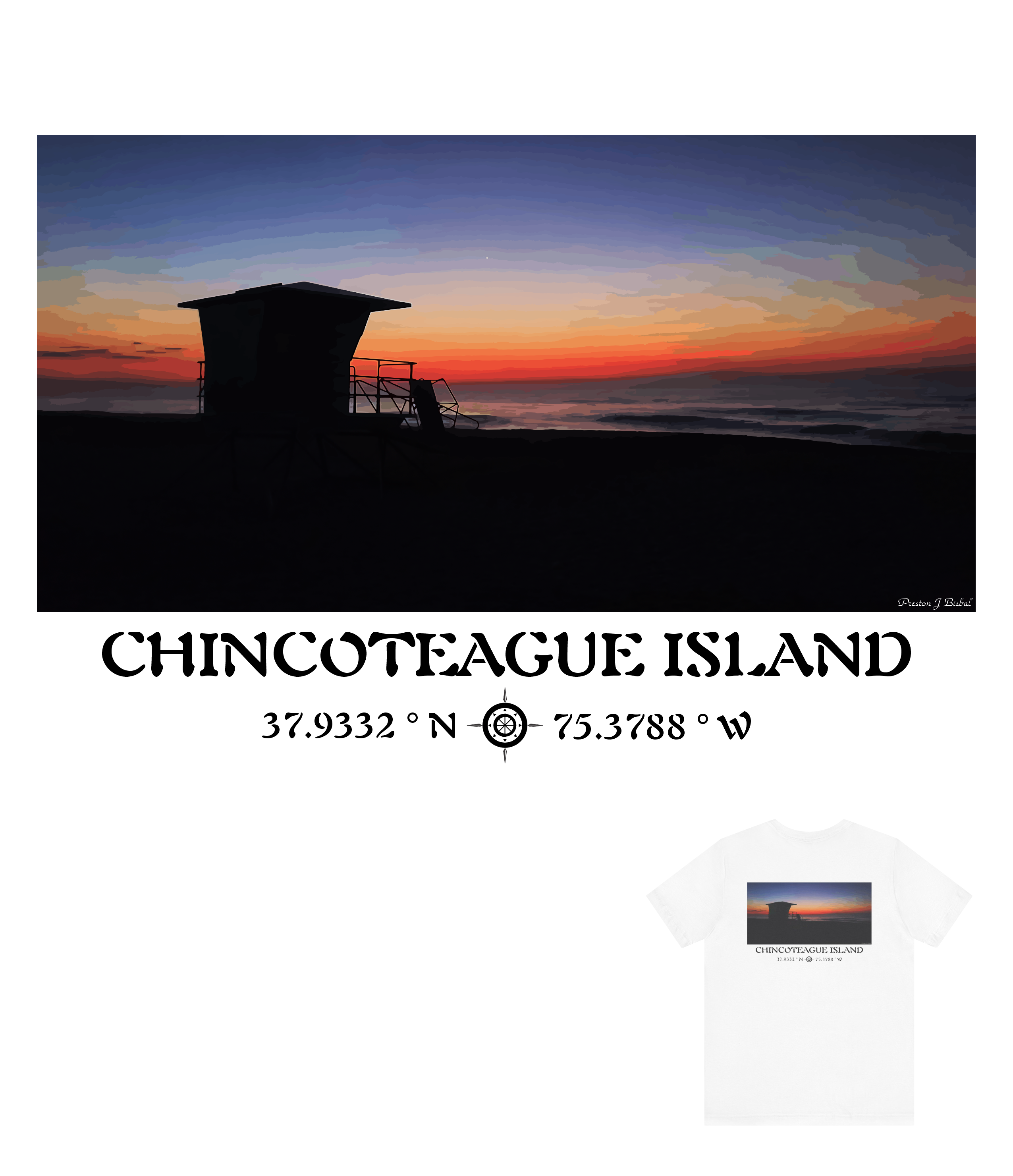 Twilight - Short Sleeve T-Shirt - Chincoteague Island