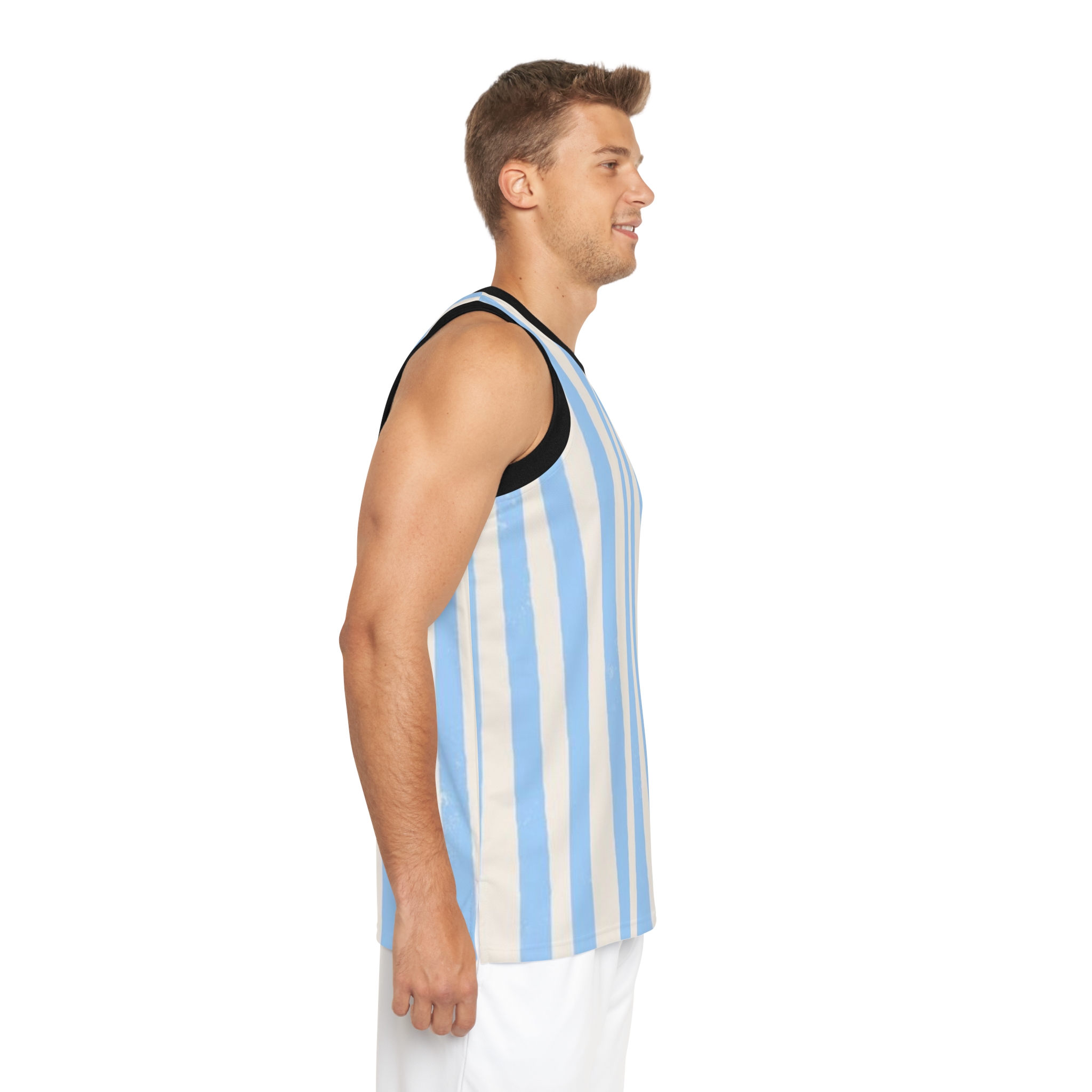 Personalized Basketball Pattern Jersey Tank, Custom Sports Top, Athletic, Trendy Workout Gear, Perfect for Sports Events product thumbnail image