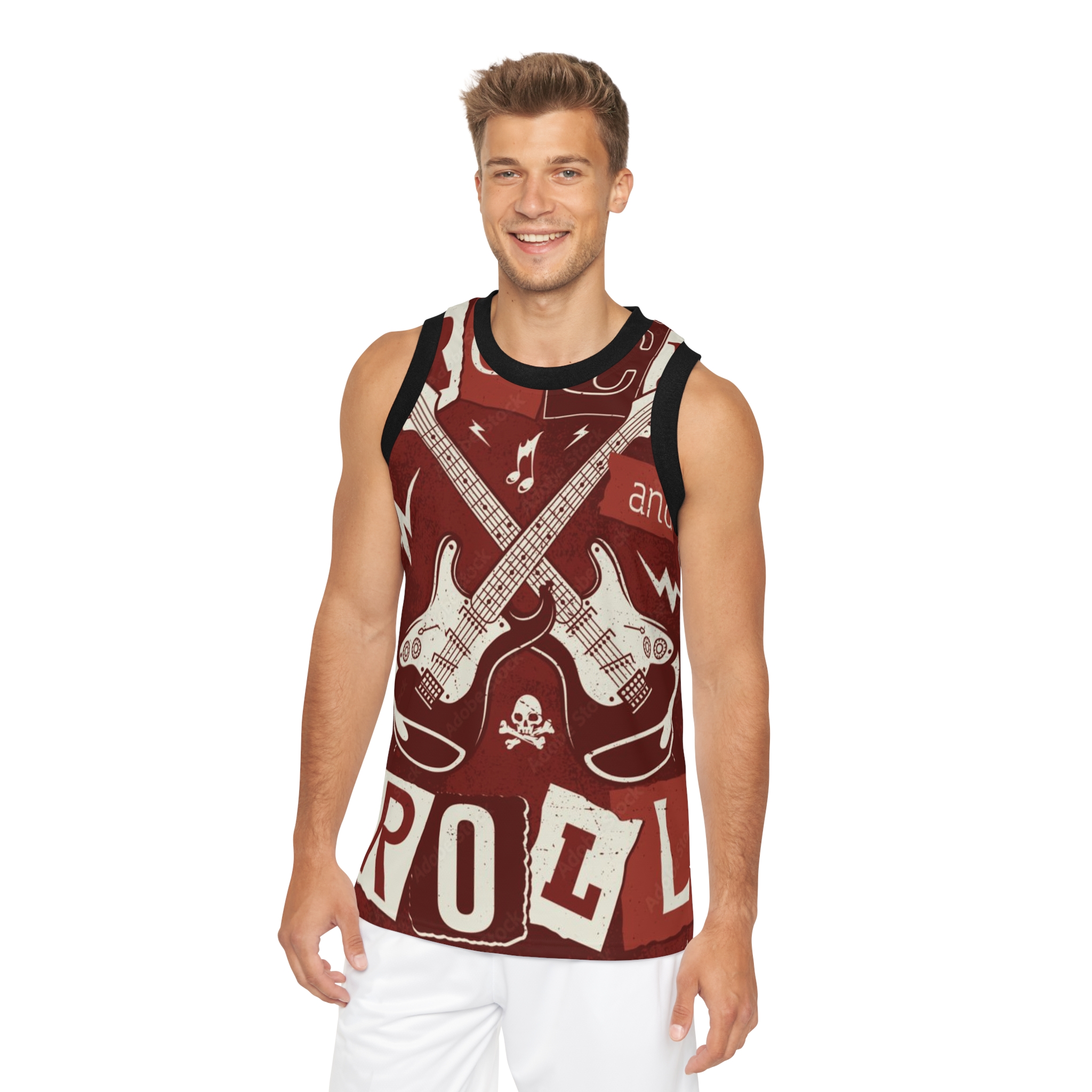 Personalized Basketball Pattern Jersey Tank, Custom Sports Top, Athletic, Trendy Workout Gear, Perfect for Sports Events product thumbnail image