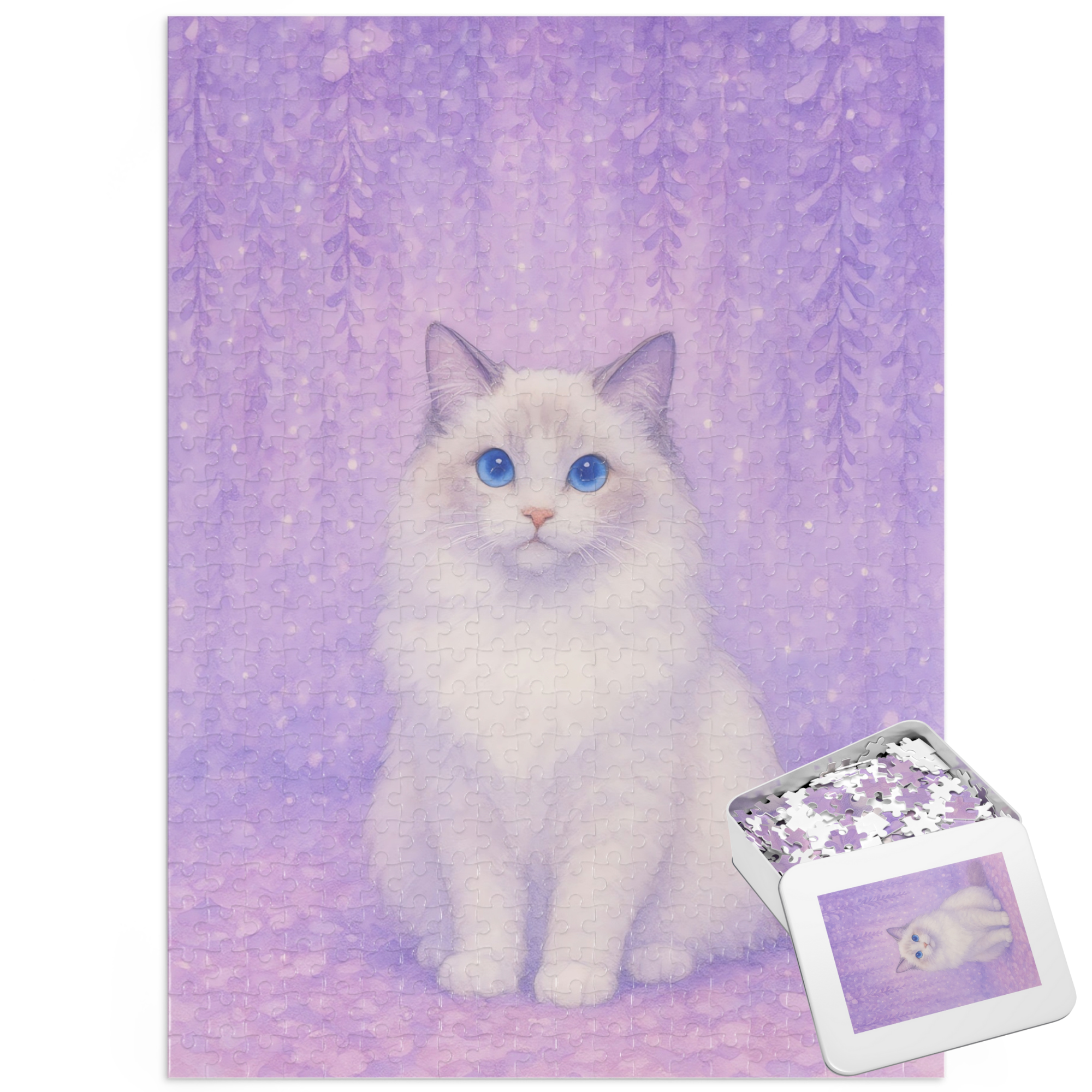 Wisteria Garden: Ragdoll Cat Jigsaw Puzzle