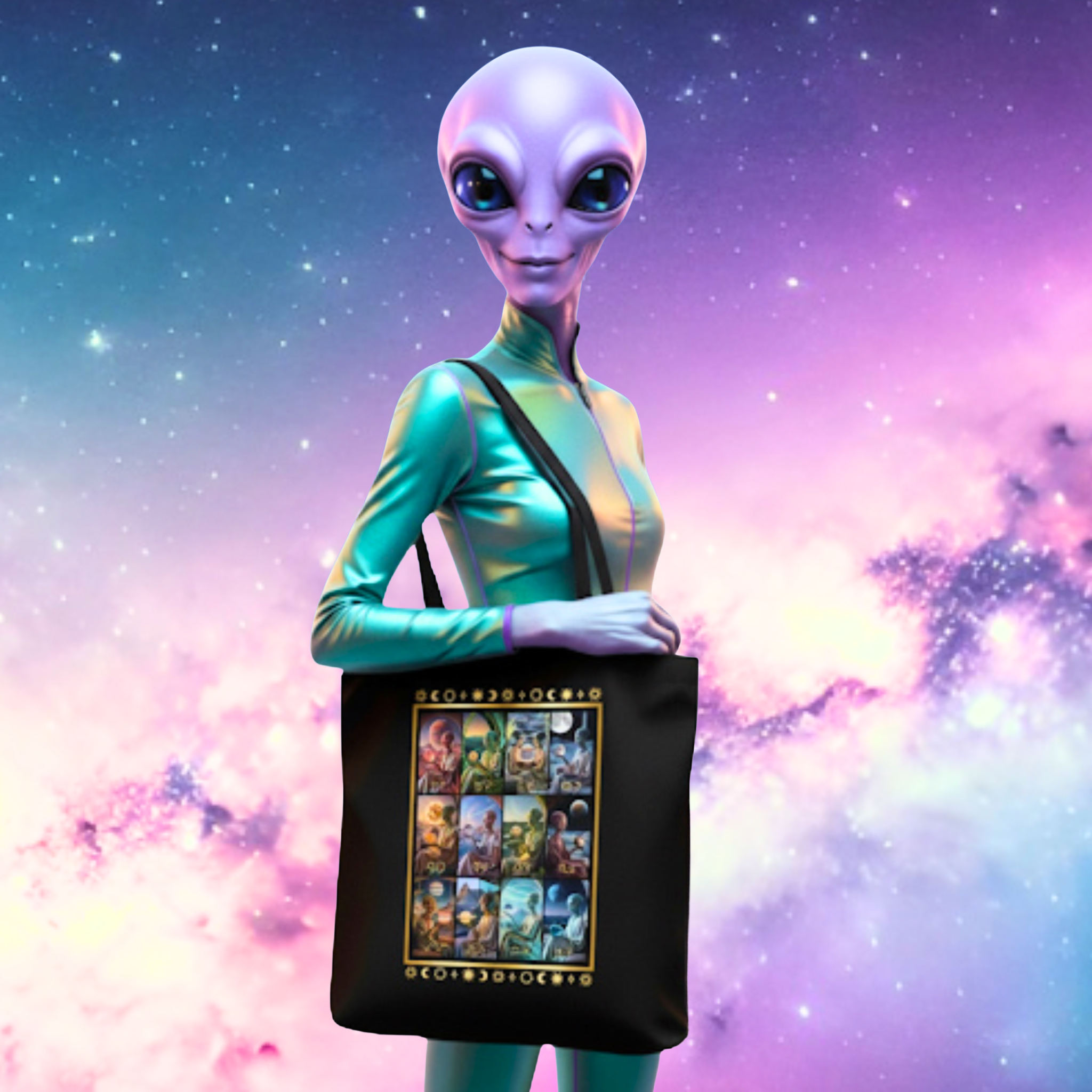 Alien Astrology Tote Bag  product thumbnail image